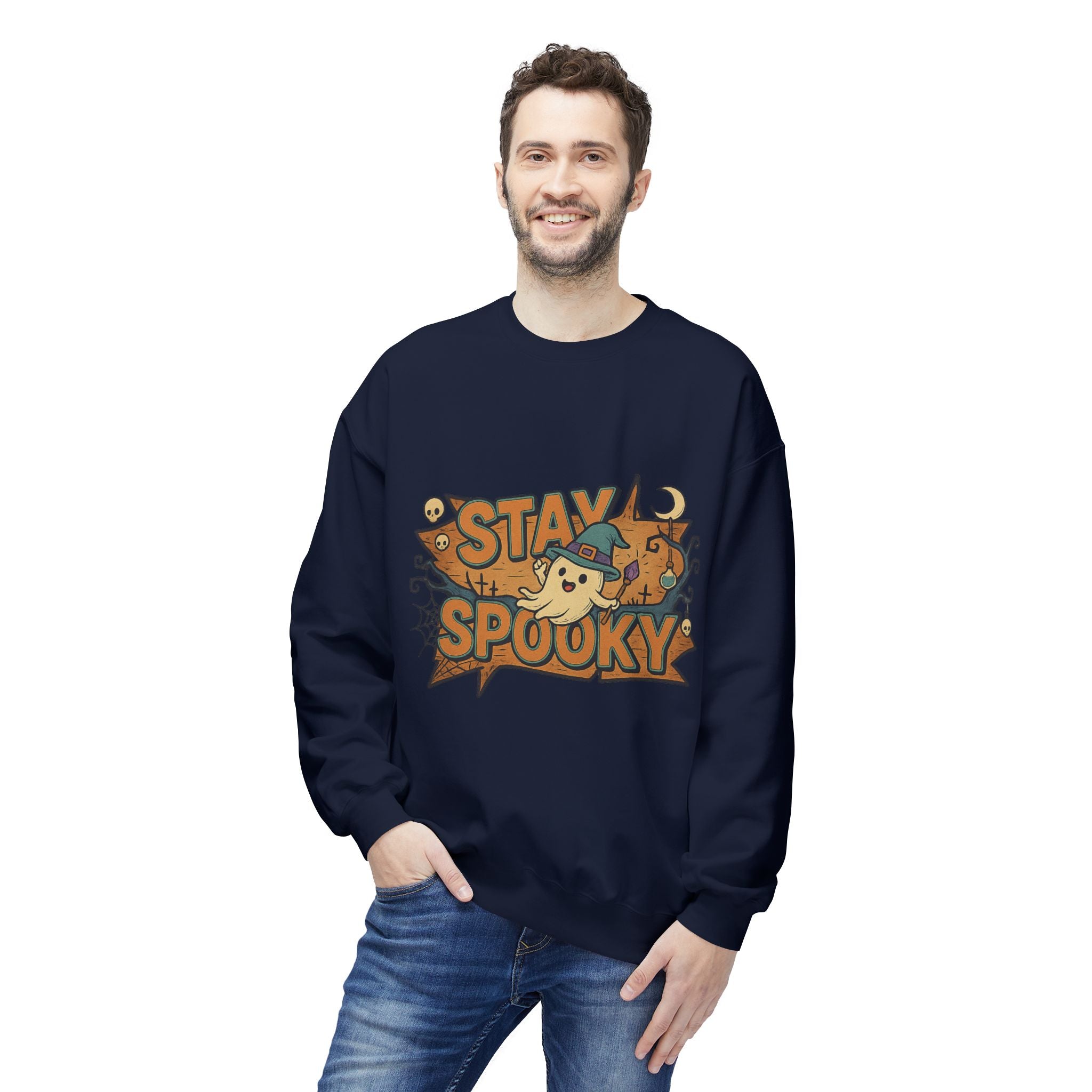 Stay Spooky 1 - Crewneck Unisex Sweatshirt - Cozy Halloween Apparel