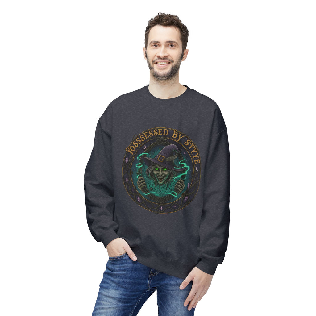 Possessed by Style 3 - Crewneck Unisex Sweatshirt - Cozy Halloween Apparel