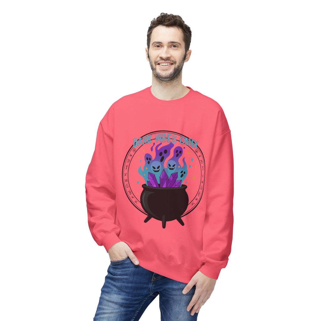 Dark Vibes Only 3.2 - Crewneck Unisex Sweatshirt - Cozy Halloween Apparel