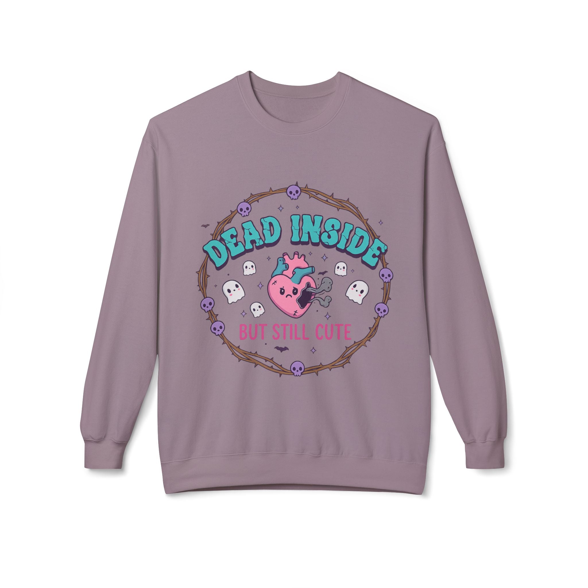 Dead Inside, But Still Cute 1- Crewneck Unisex Sweatshirt - Cozy Halloween Apparel