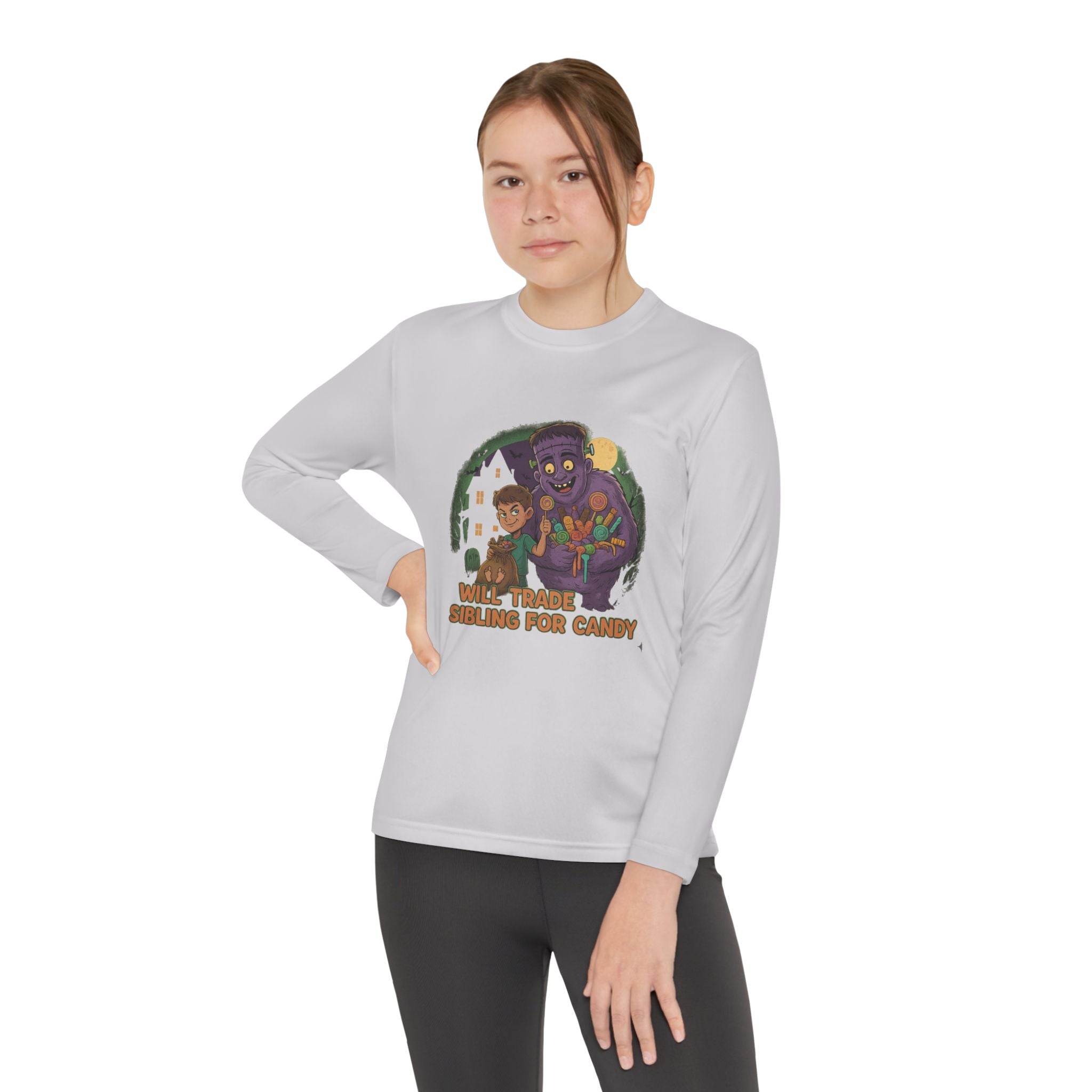 Will Trade Sibling for Candy 1 - Youth Long Sleeve Competitor Tee