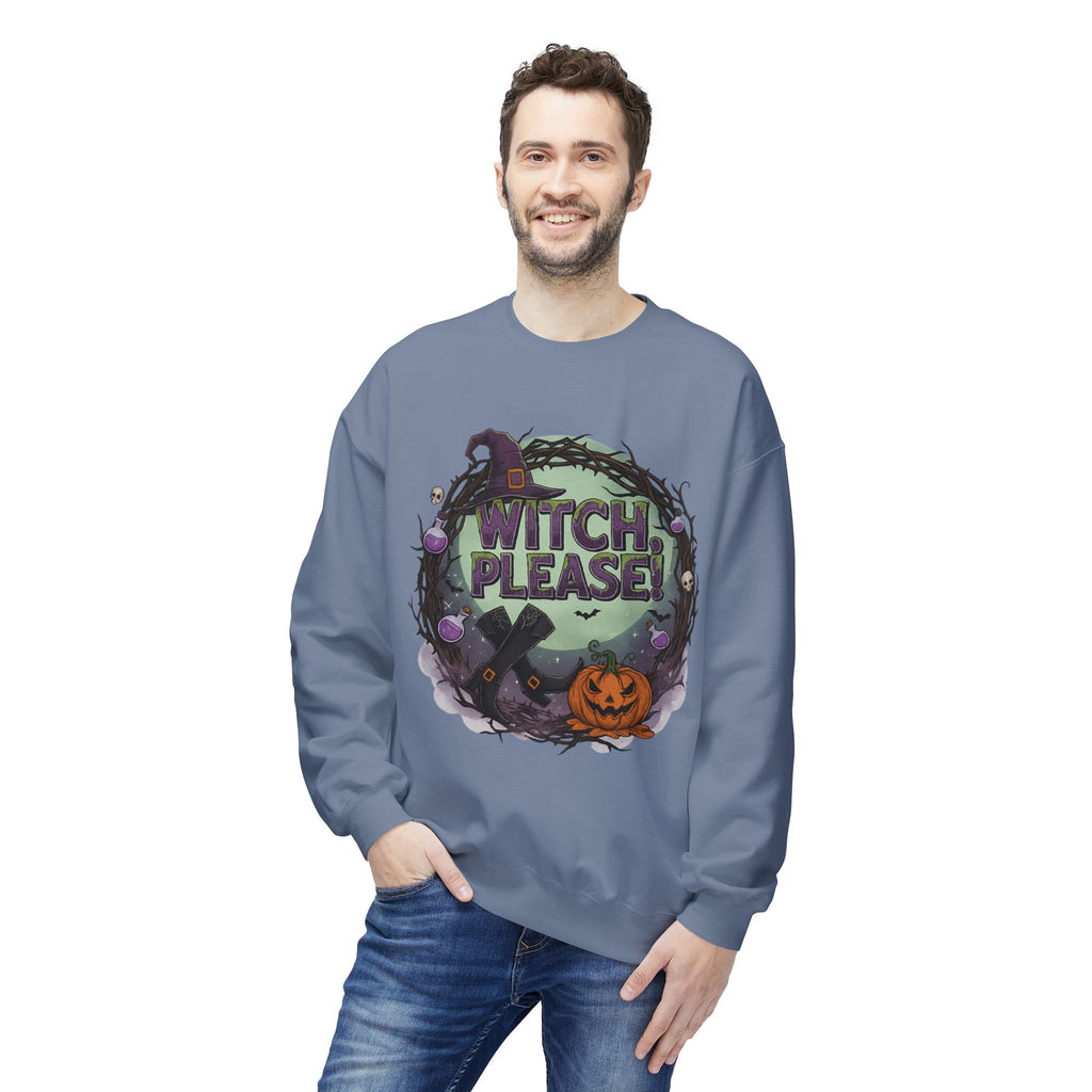 Witch, Please! 1 - Crewneck Unisex Sweatshirt - Cozy Halloween Apparel
