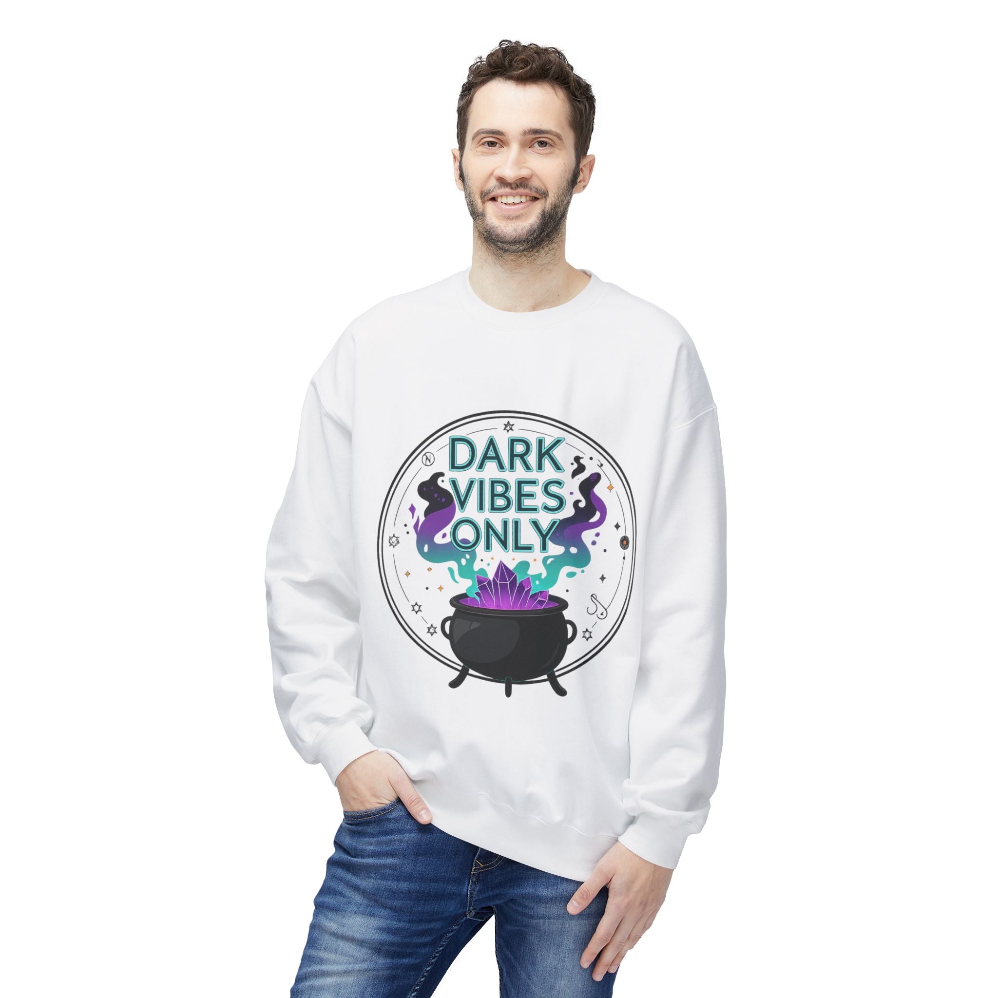Dark Vibes Only 3.1 - Crewneck Unisex Sweatshirt - Cozy Halloween Apparel