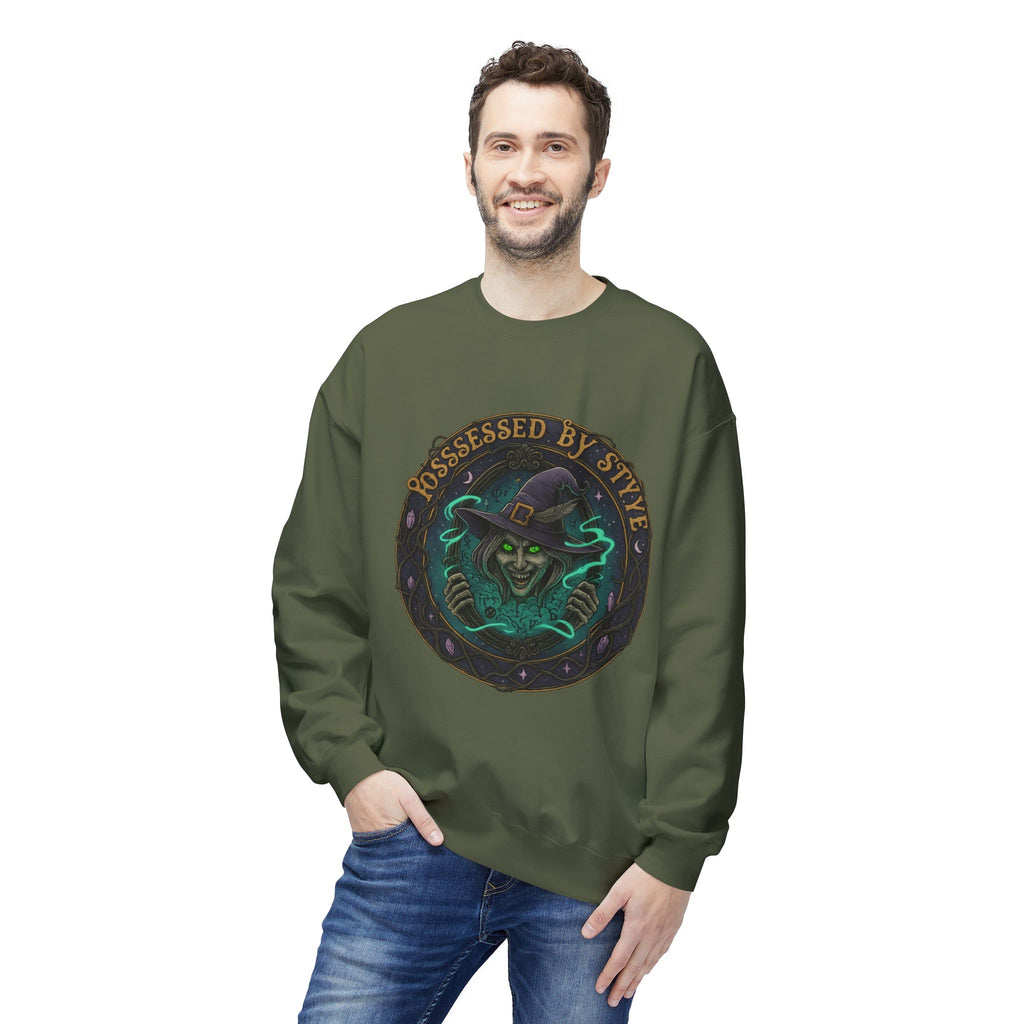 Possessed by Style 3 - Crewneck Unisex Sweatshirt - Cozy Halloween Apparel