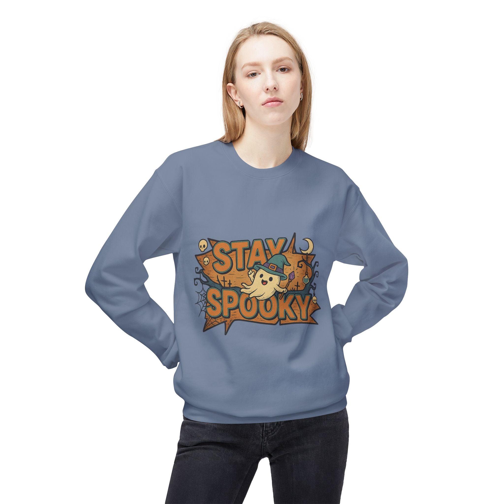 Stay Spooky 1 - Crewneck Unisex Sweatshirt - Cozy Halloween Apparel