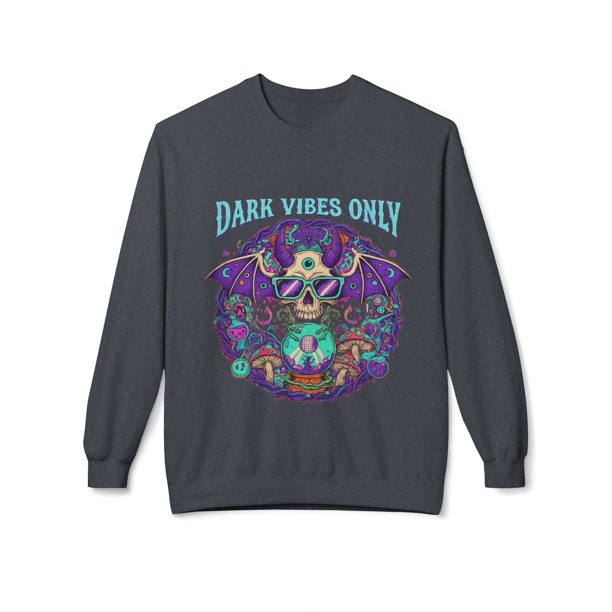Dark Vibes Only 2 - Crewneck Unisex Sweatshirt - Cozy Halloween Apparel