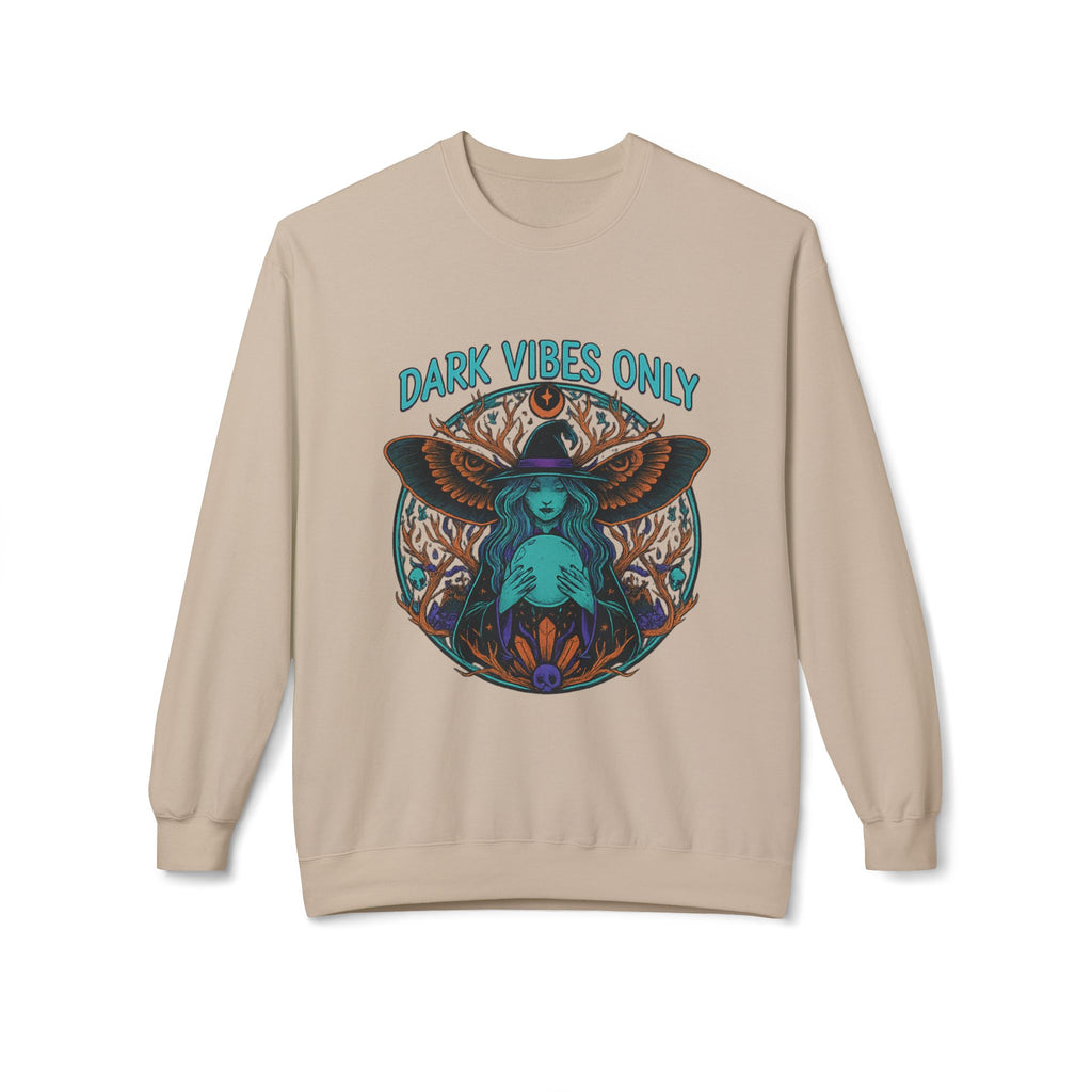 Dark Vibes Only 1 - Crewneck Unisex Sweatshirt - Cozy Halloween Apparel
