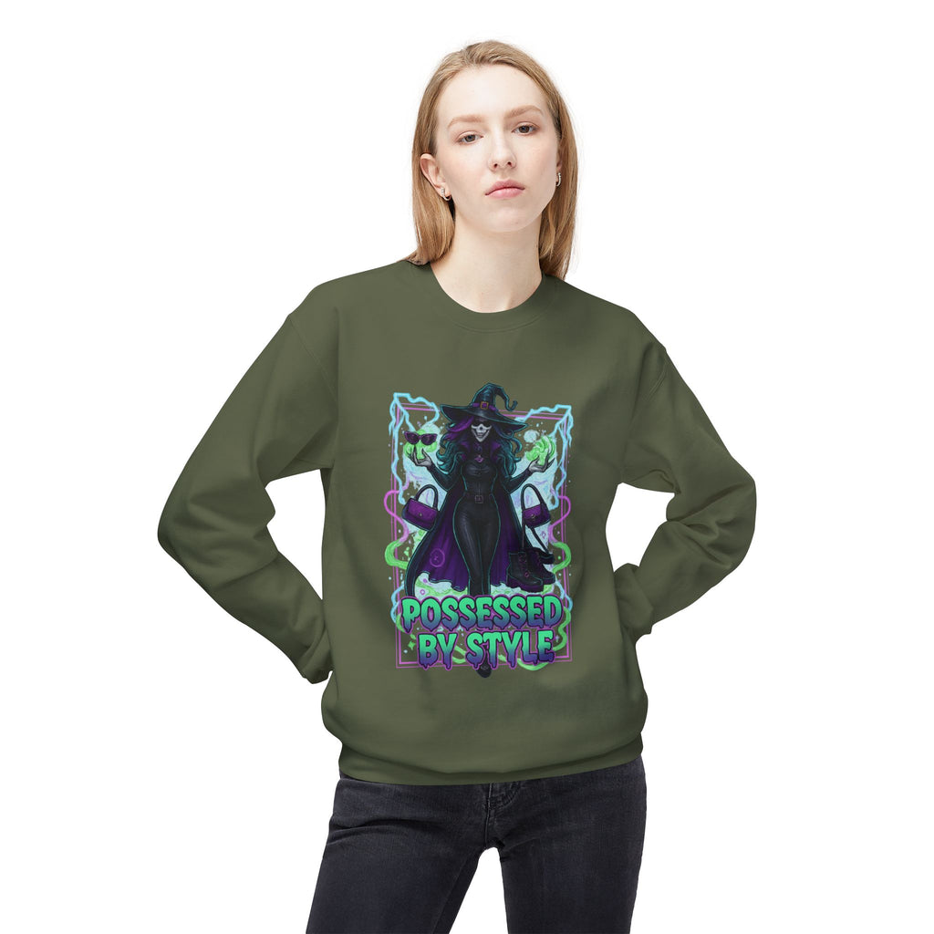 Possessed by Style 4 - Crewneck Unisex Sweatshirt - Cozy Halloween Apparel