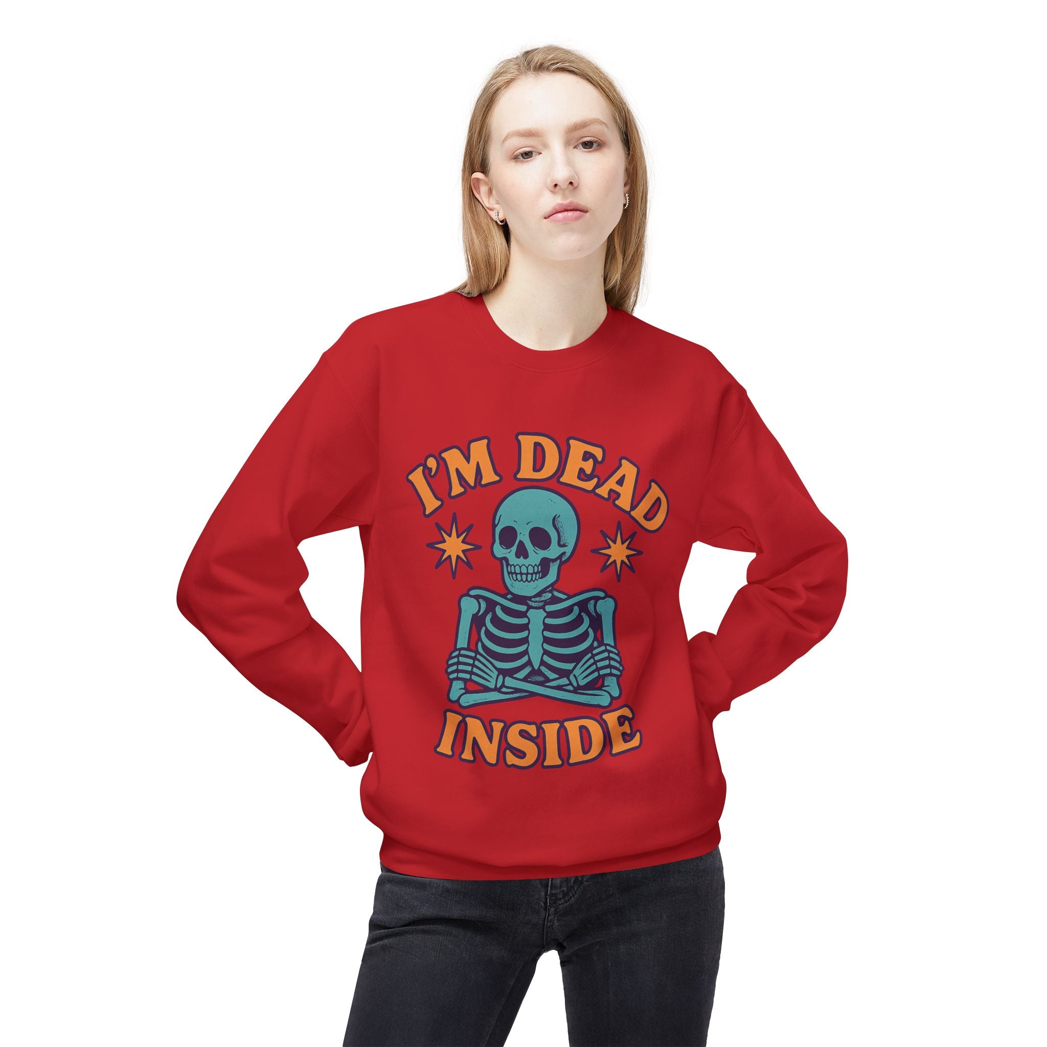 I'm Dead Inside 1 - Crewneck Unisex Sweatshirt - Cozy Halloween Apparel
