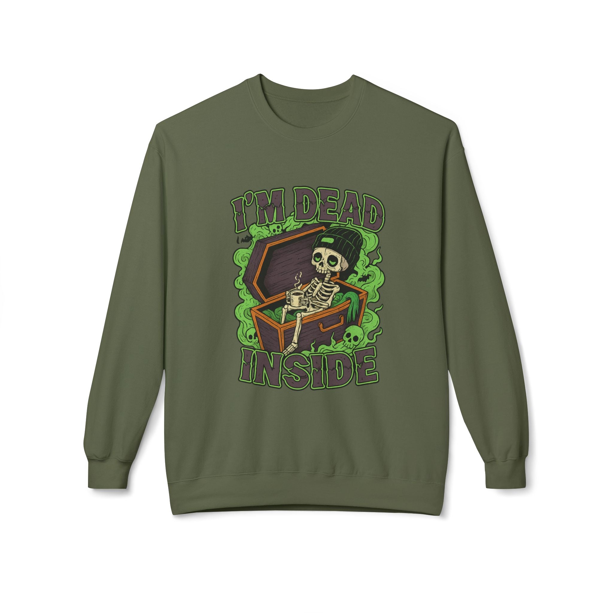 I'm Dead Inside 2- Crewneck Unisex Sweatshirt - Cozy Halloween Apparel