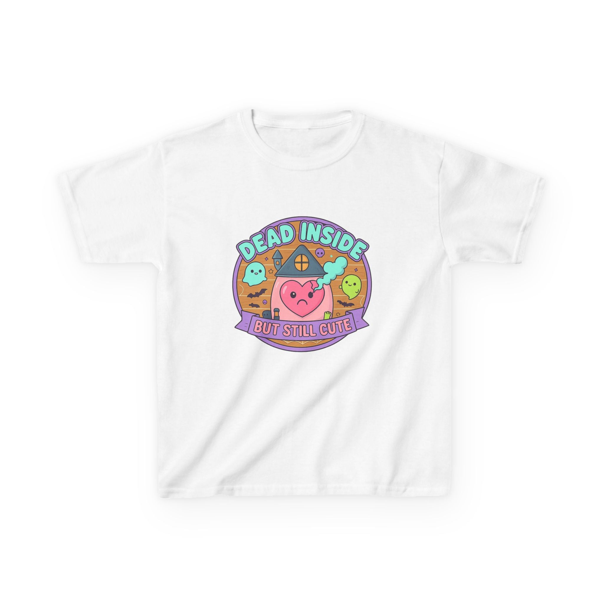 Dead Inside But Still Cute - Cute Kids Heavy Cotton Tee ,  Fun Graphic Tee for Kids