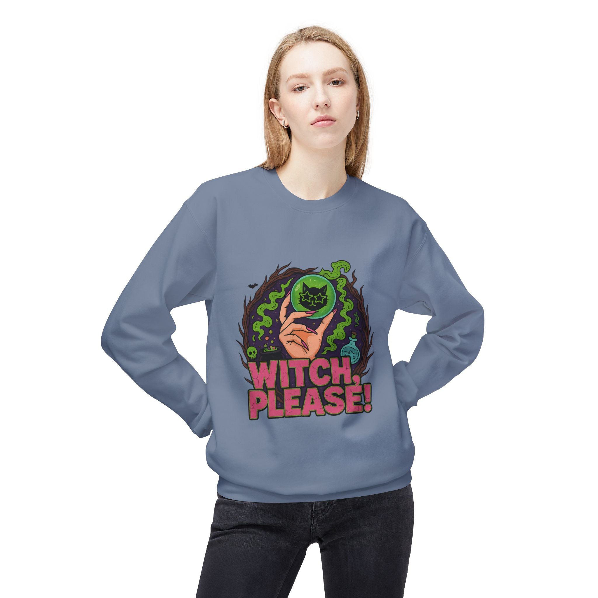 Witch, Please! 2 - Crewneck Unisex Sweatshirt - Cozy Halloween Apparel