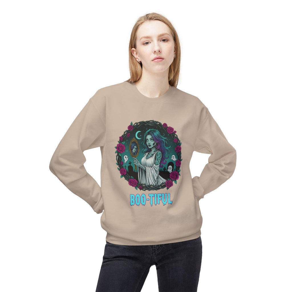 Boo-tiful 4.2- Gothic Witch Crewneck Unisex Sweatshirt - Cozy Halloween Apparel