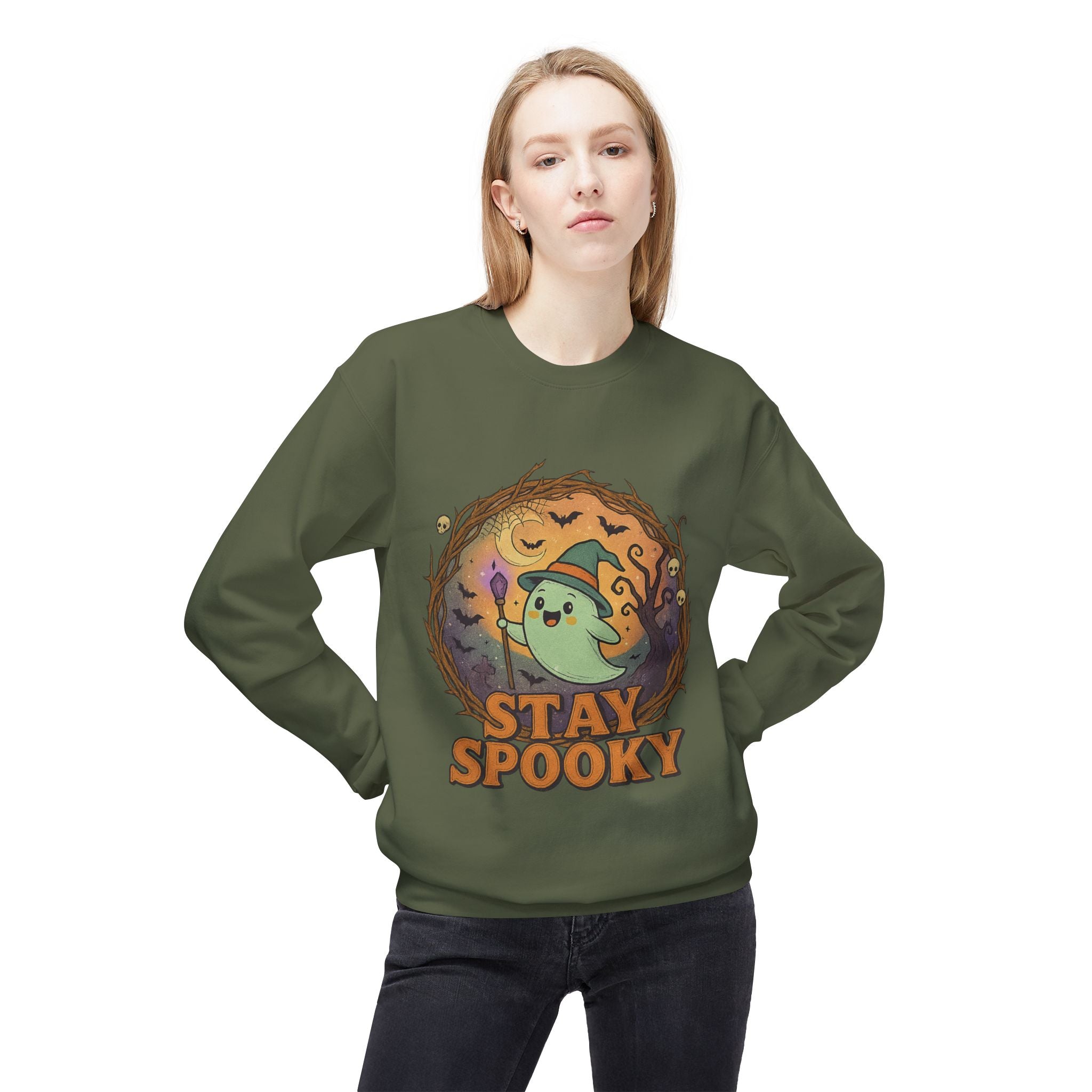 Stay Spooky 2 - Crewneck Unisex Sweatshirt - Cozy Halloween Apparel