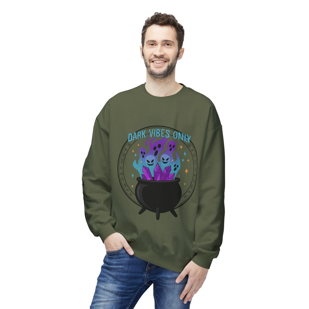 Dark Vibes Only 3.2 - Crewneck Unisex Sweatshirt - Cozy Halloween Apparel