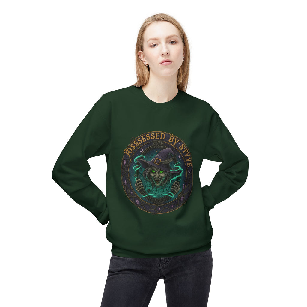 Possessed by Style 3 - Crewneck Unisex Sweatshirt - Cozy Halloween Apparel
