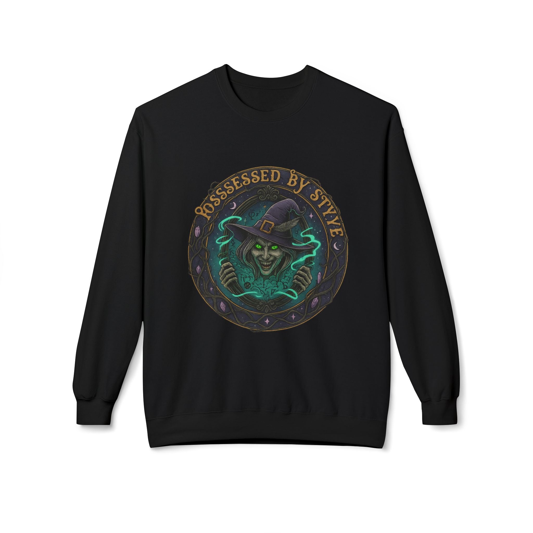 Possessed by Style 3 - Crewneck Unisex Sweatshirt - Cozy Halloween Apparel