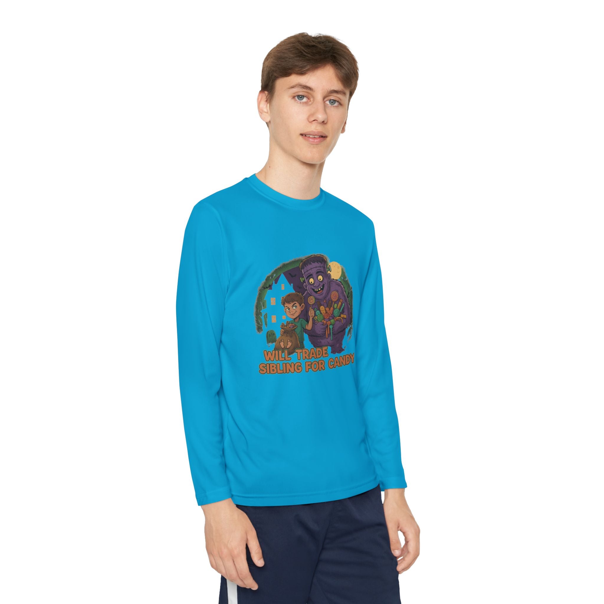 Will Trade Sibling for Candy 1 - Youth Long Sleeve Competitor Tee