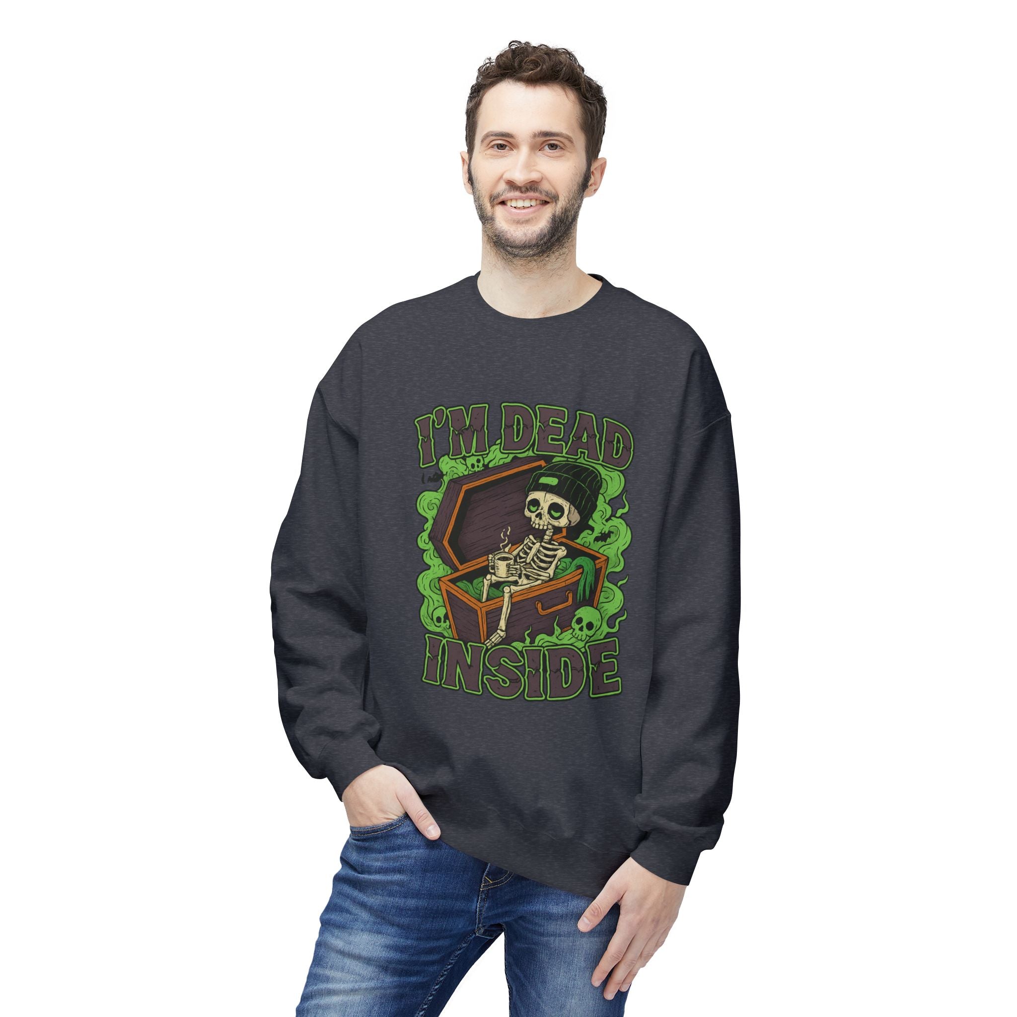 I'm Dead Inside 2- Crewneck Unisex Sweatshirt - Cozy Halloween Apparel