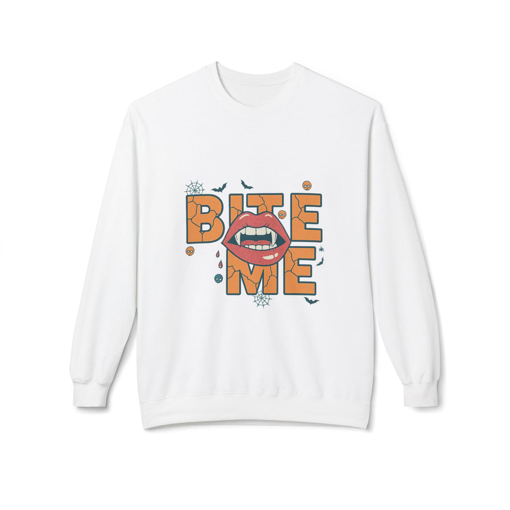 Bite Me 1- Crewneck Unisex Sweatshirt - Cozy Halloween Apparel
