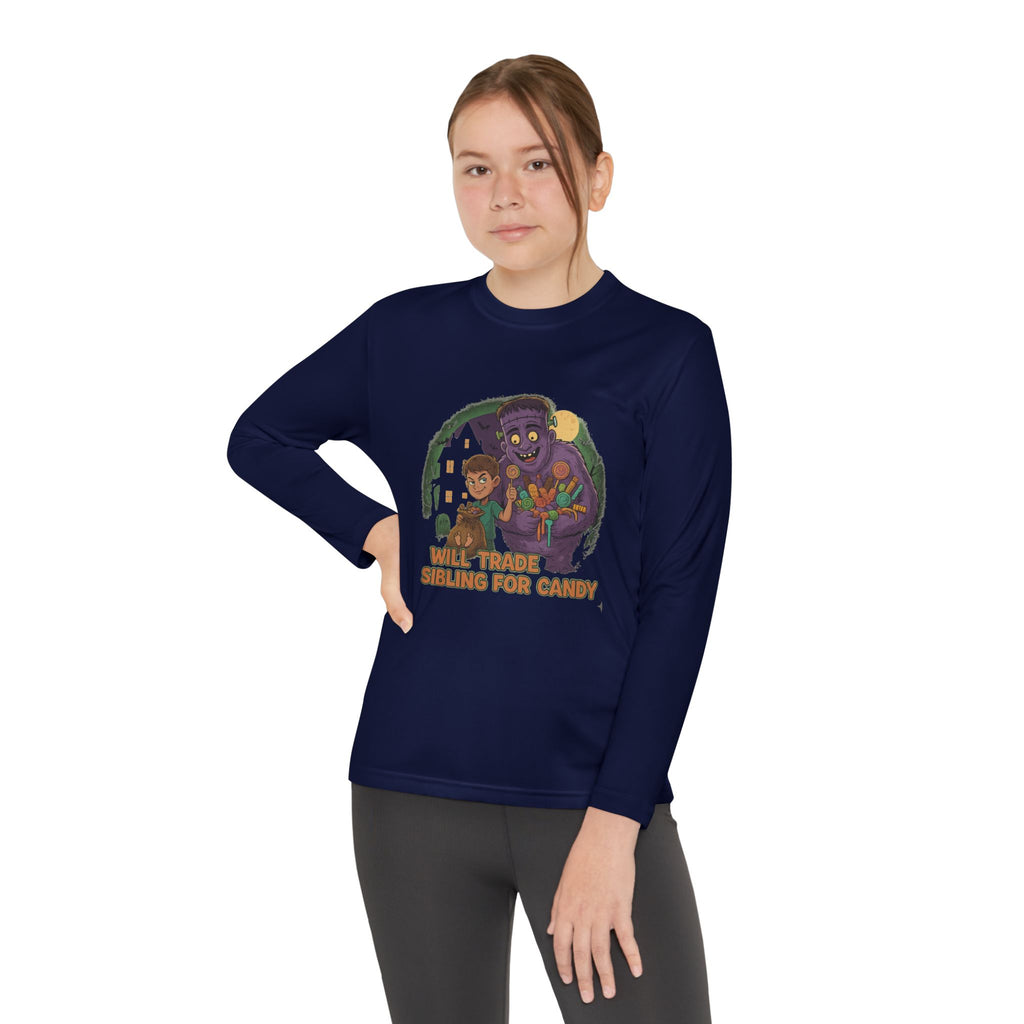 Will Trade Sibling for Candy 1 - Youth Long Sleeve Competitor Tee