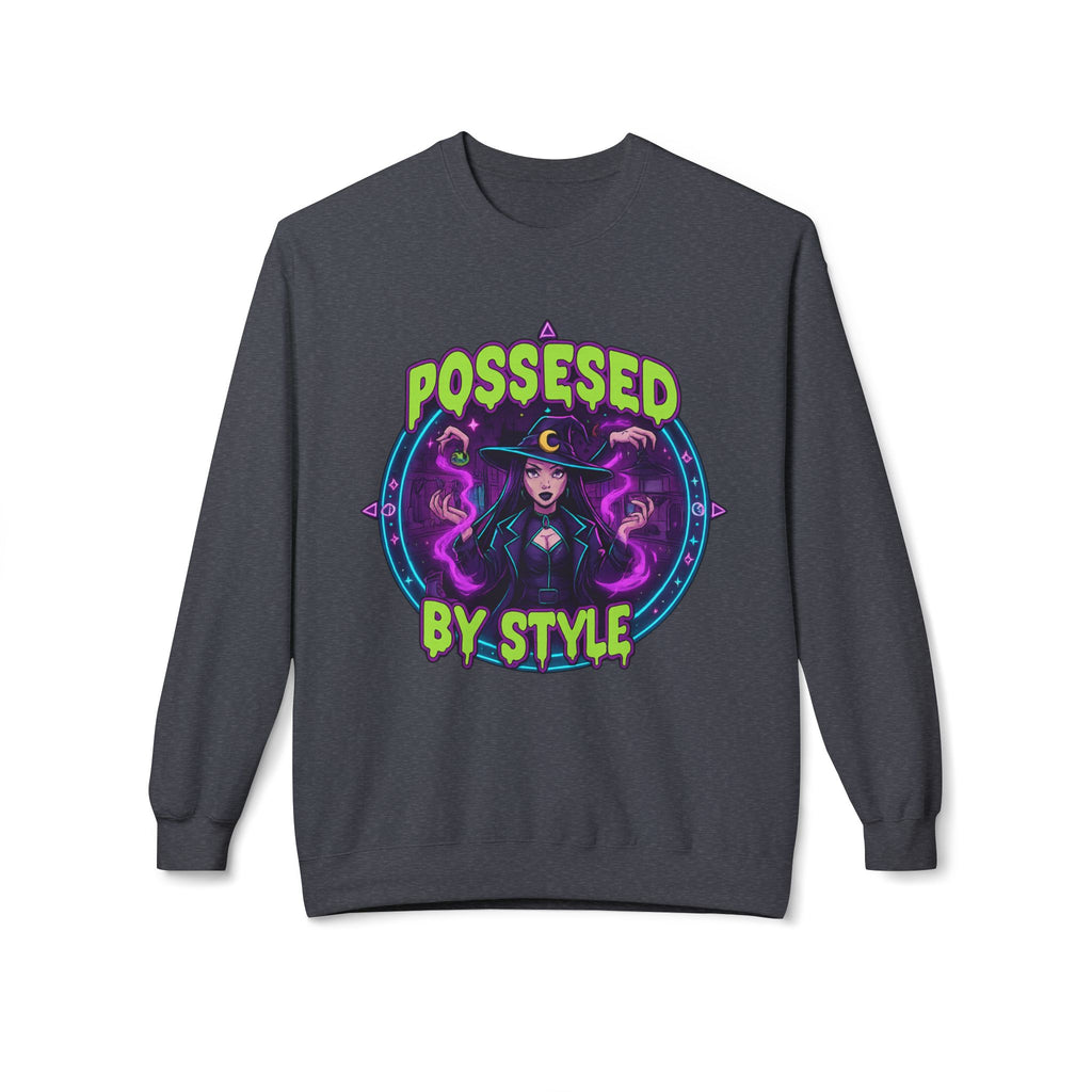 Possessed by Style 2 - Crewneck Unisex Sweatshirt - Cozy Halloween Apparel