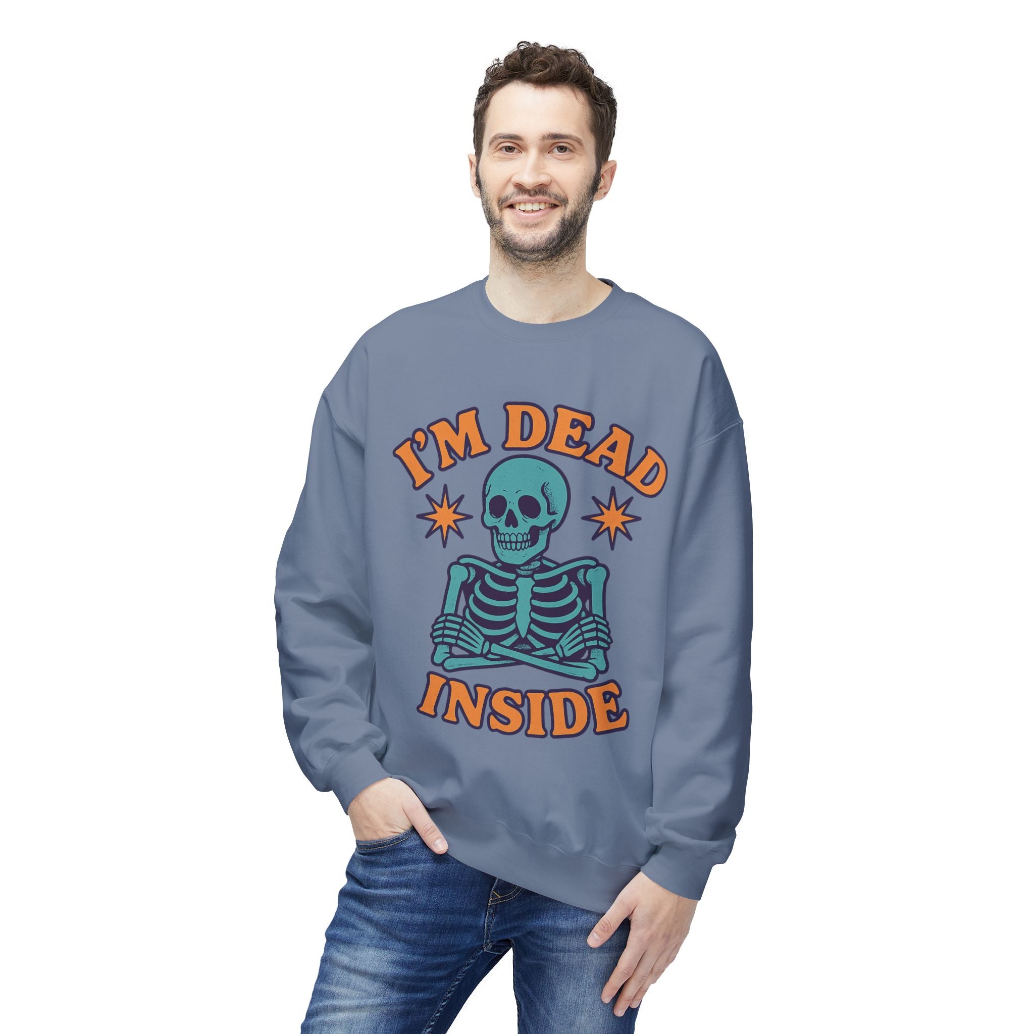 I'm Dead Inside 1 - Crewneck Unisex Sweatshirt - Cozy Halloween Apparel