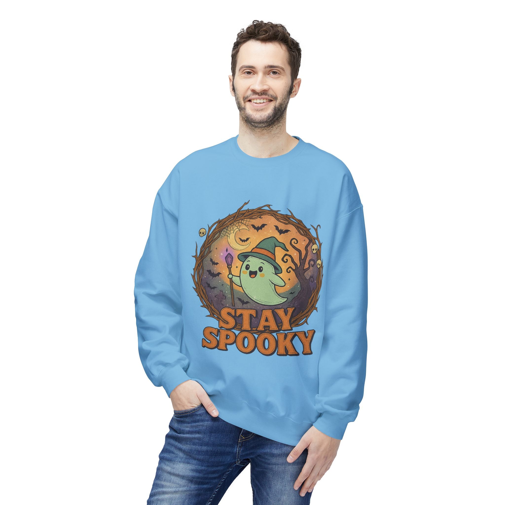 Stay Spooky 2 - Crewneck Unisex Sweatshirt - Cozy Halloween Apparel