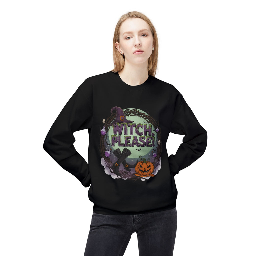 Witch, Please! 1 - Crewneck Unisex Sweatshirt - Cozy Halloween Apparel