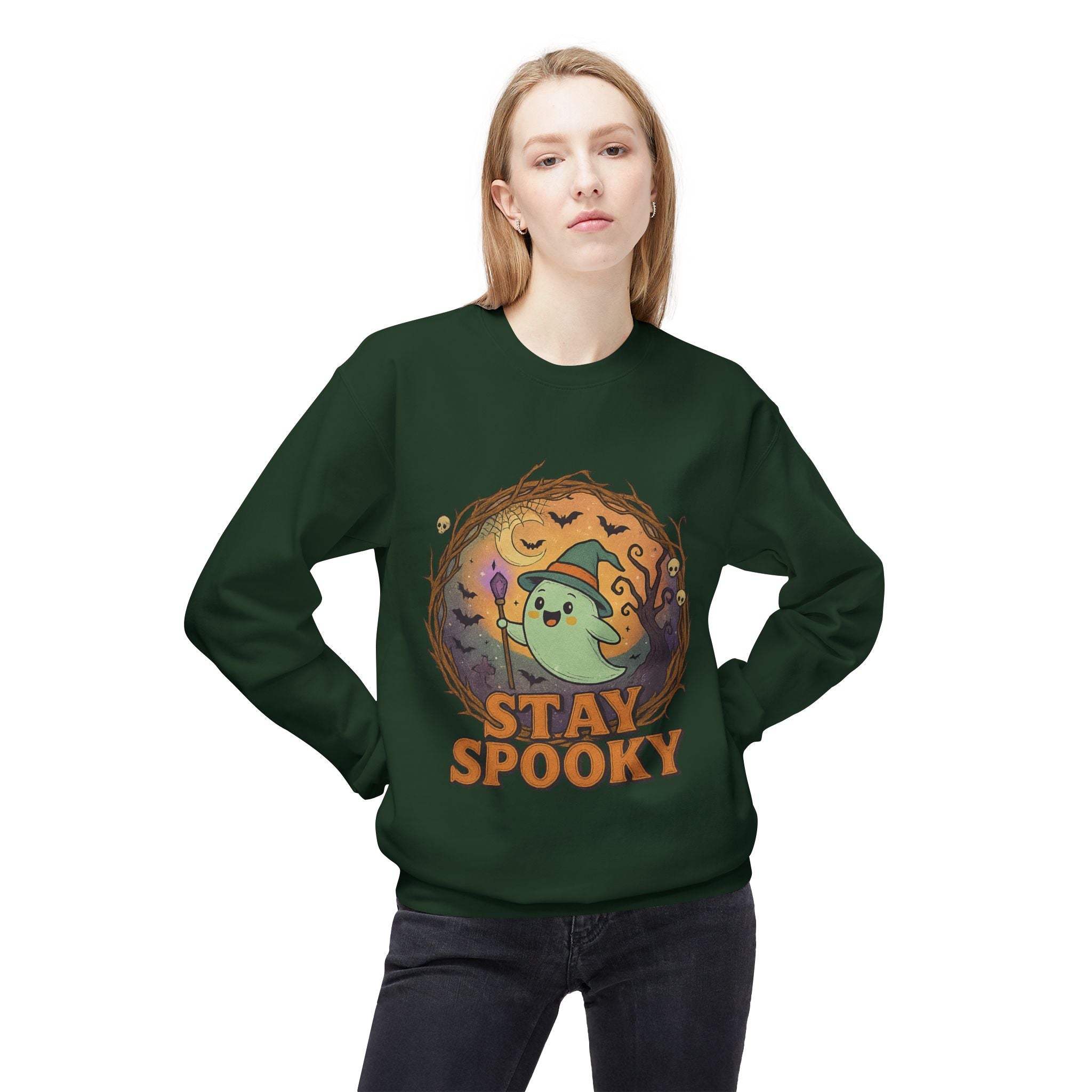 Stay Spooky 2 - Crewneck Unisex Sweatshirt - Cozy Halloween Apparel