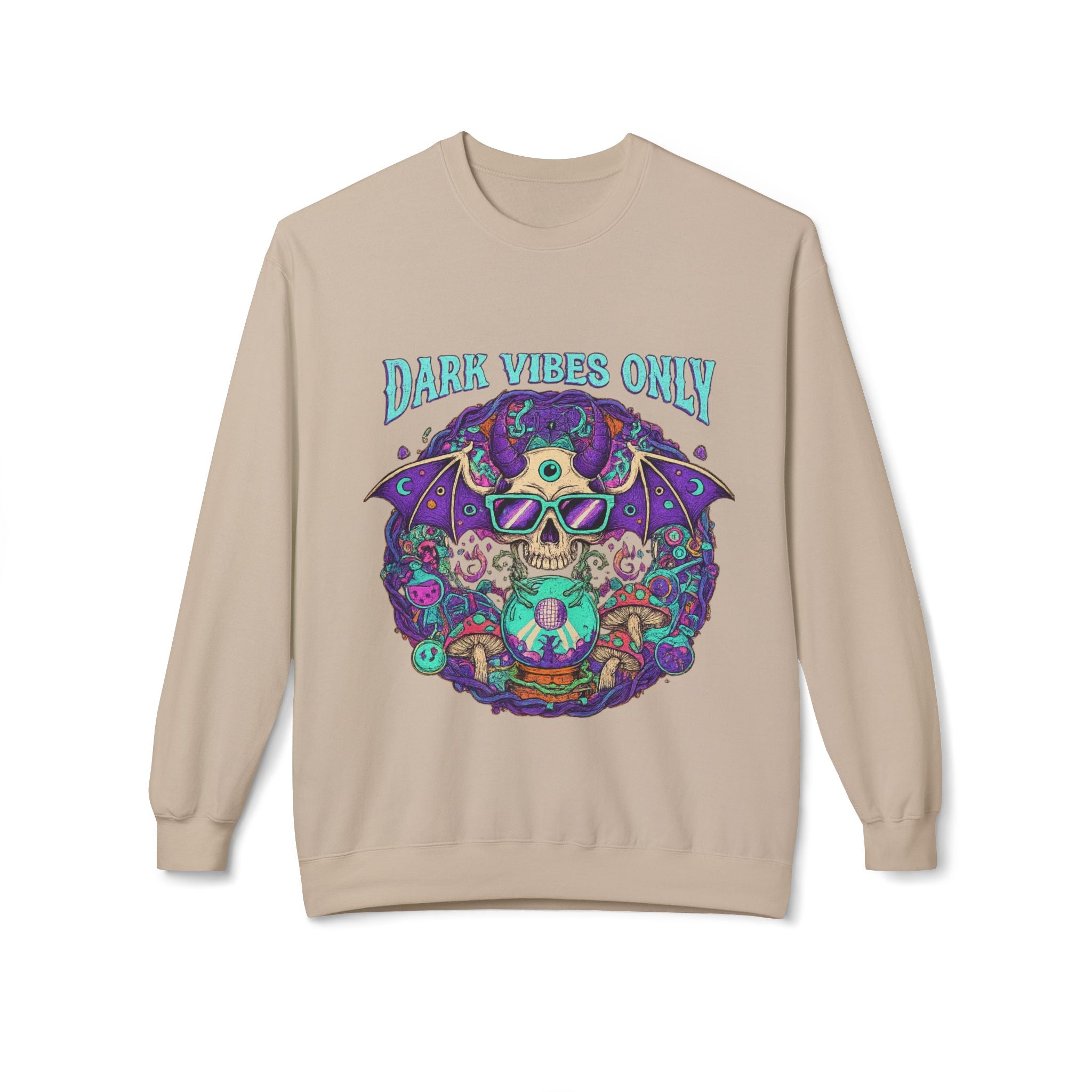 Dark Vibes Only 2 - Crewneck Unisex Sweatshirt - Cozy Halloween Apparel