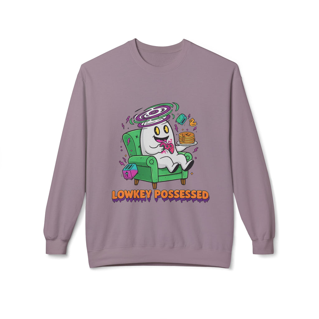 Lowkey Possessed 4 - Crewneck Unisex Sweatshirt - Cozy Halloween Apparel