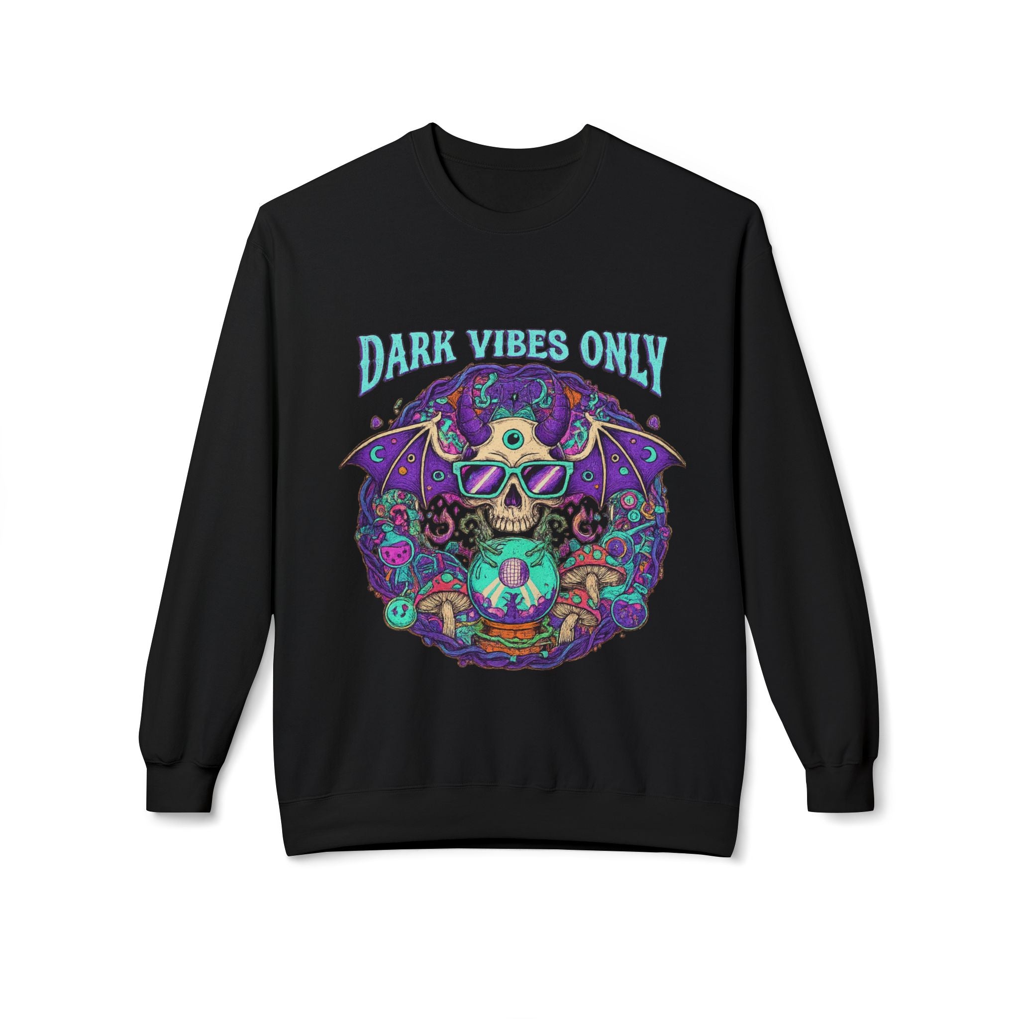 Dark Vibes Only 2 - Crewneck Unisex Sweatshirt - Cozy Halloween Apparel