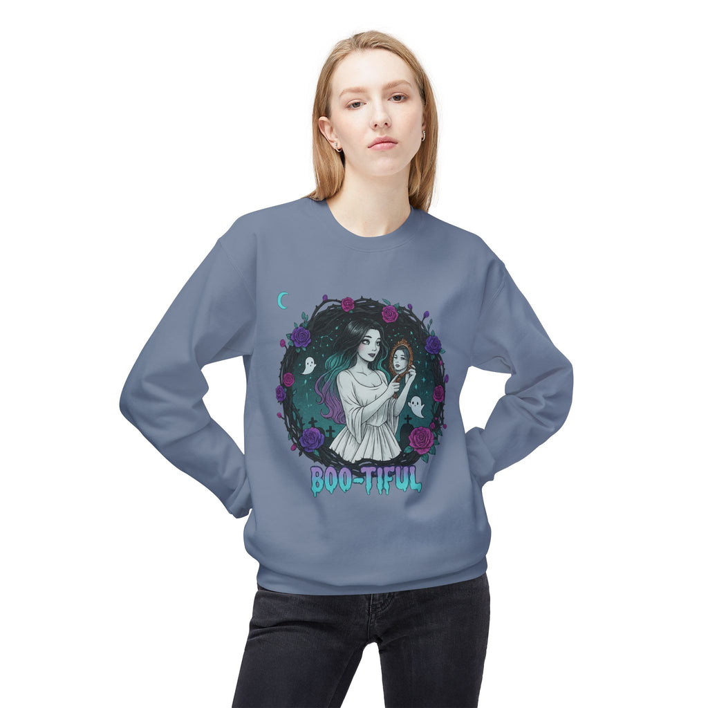 Boo-tiful 4.1 - Gothic Witch Crewneck Unisex Sweatshirt - Cozy Halloween Apparel