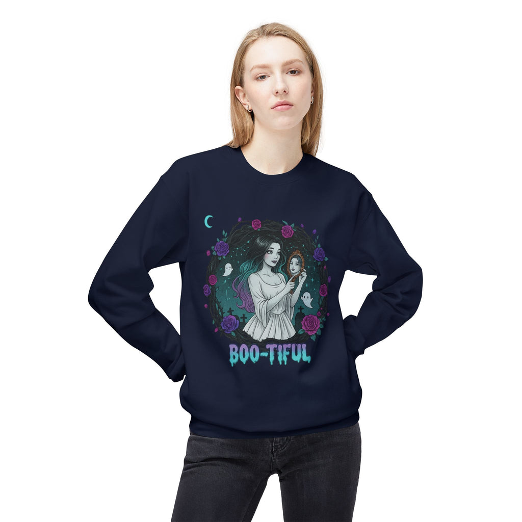 Boo-tiful 4.1 - Gothic Witch Crewneck Unisex Sweatshirt - Cozy Halloween Apparel