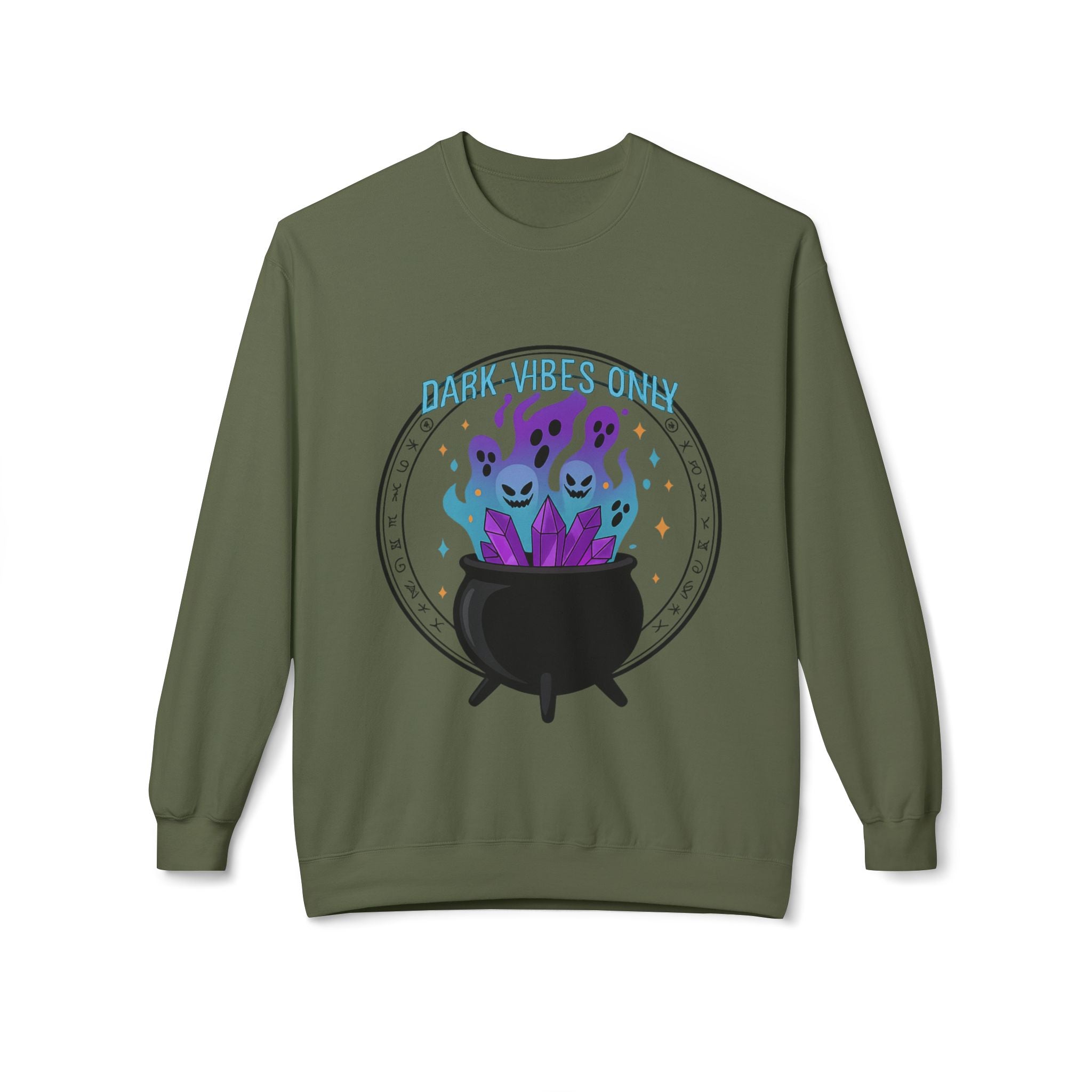 Dark Vibes Only 3.2 - Crewneck Unisex Sweatshirt - Cozy Halloween Apparel