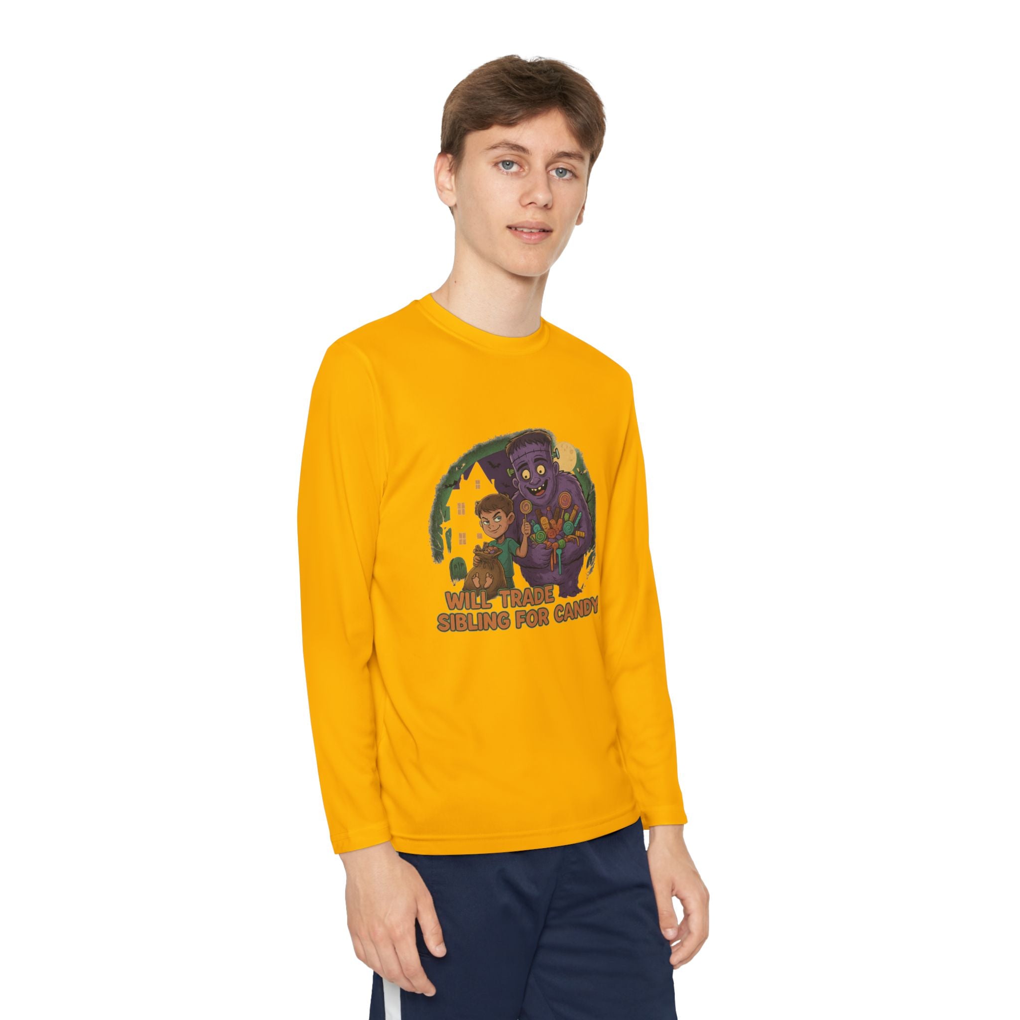 Will Trade Sibling for Candy 1 - Youth Long Sleeve Competitor Tee