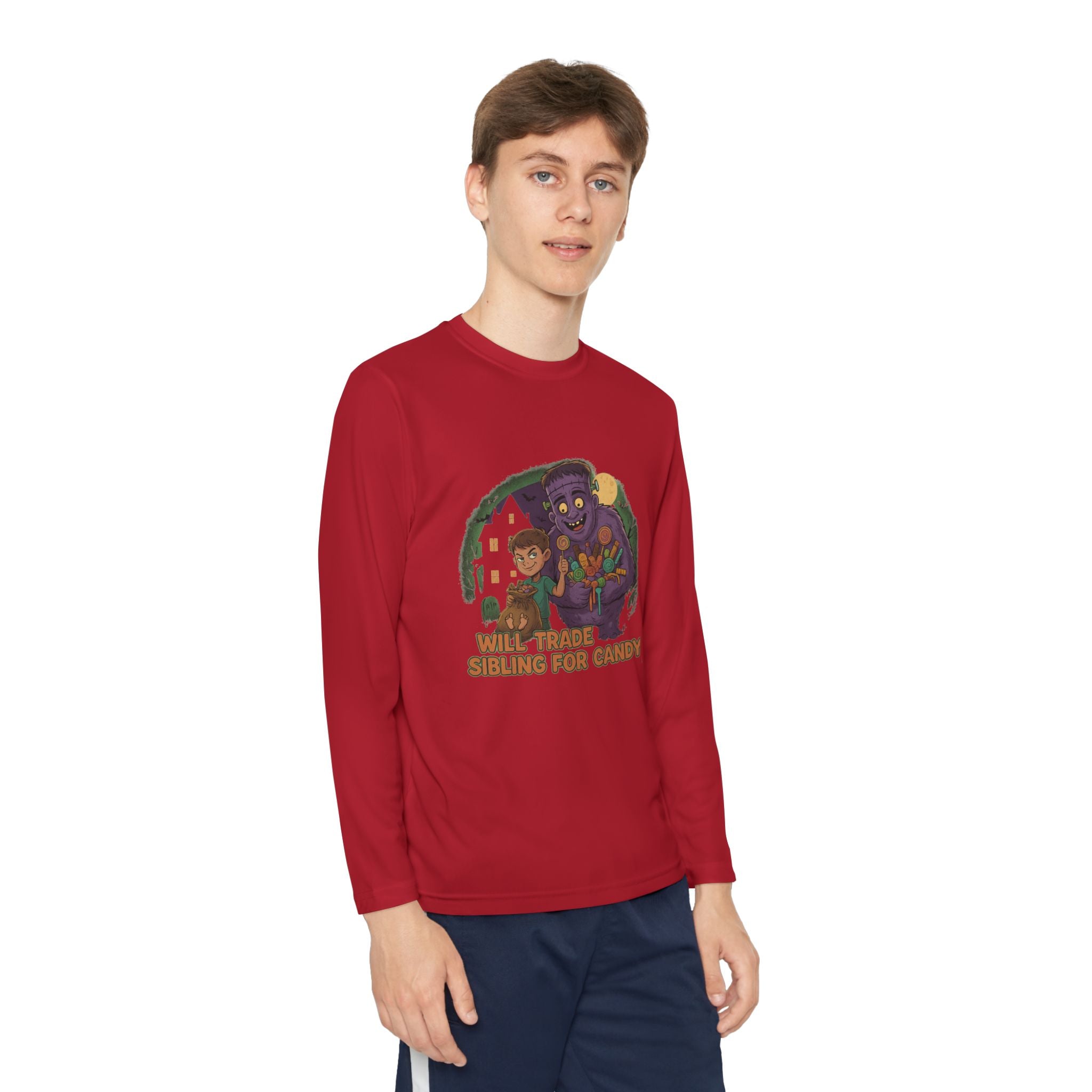 Will Trade Sibling for Candy 1 - Youth Long Sleeve Competitor Tee