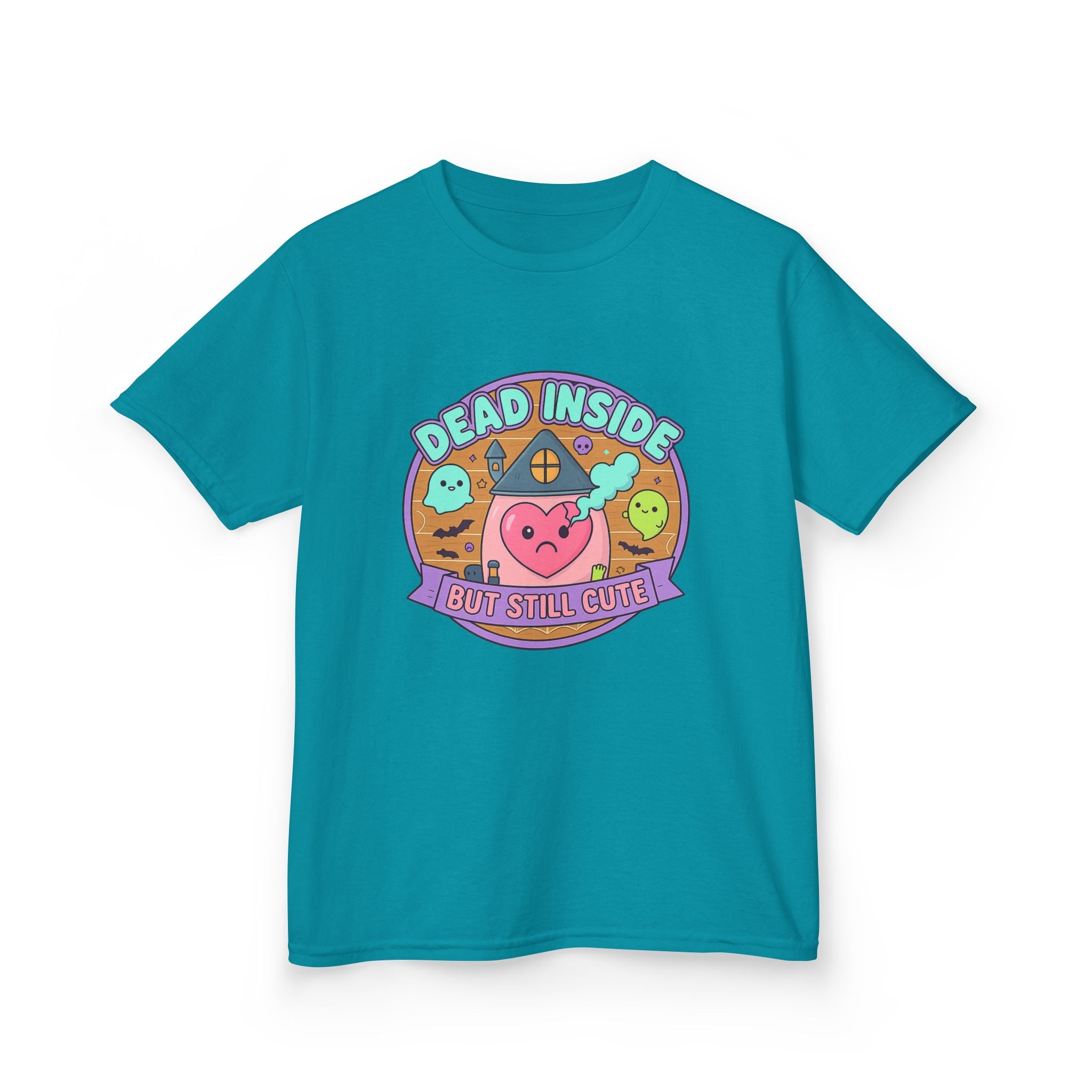 Dead Inside But Still Cute - Cute Kids Heavy Cotton Tee ,  Fun Graphic Tee for Kids