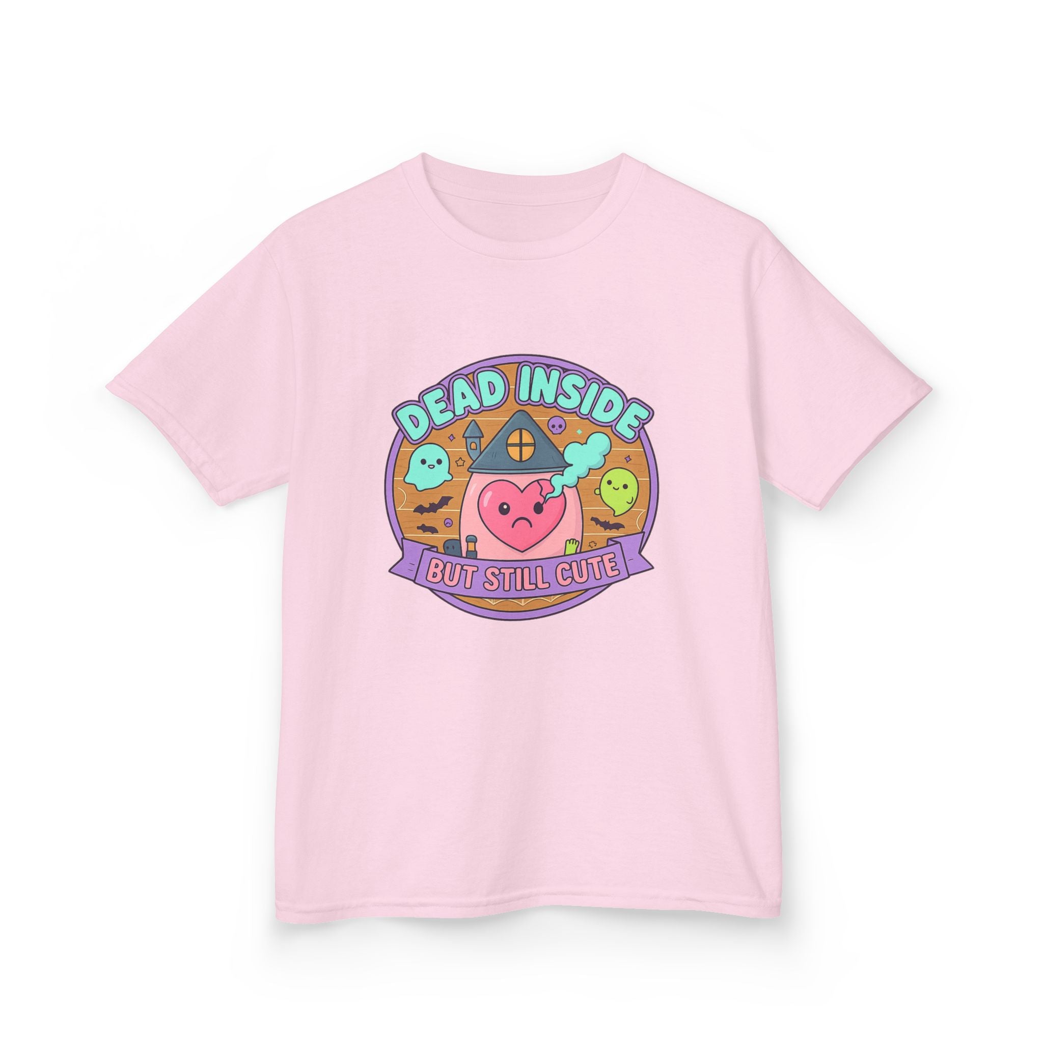 Dead Inside But Still Cute - Cute Kids Heavy Cotton Tee ,  Fun Graphic Tee for Kids