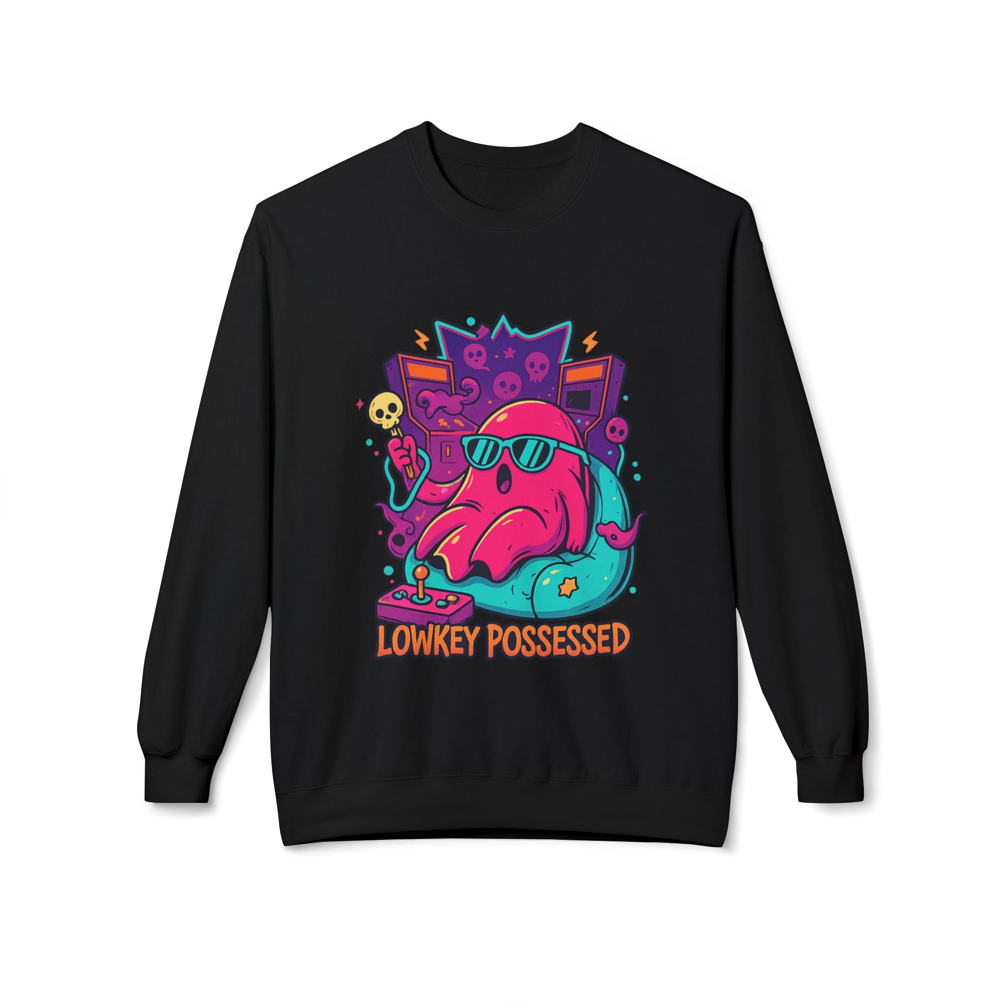 Lowkey Possessed 2 - Crewneck Unisex Sweatshirt - Cozy Halloween Apparel