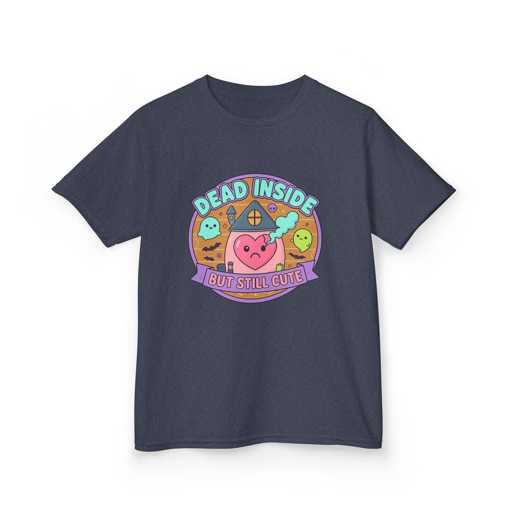 Dead Inside But Still Cute - Cute Kids Heavy Cotton Tee ,  Fun Graphic Tee for Kids