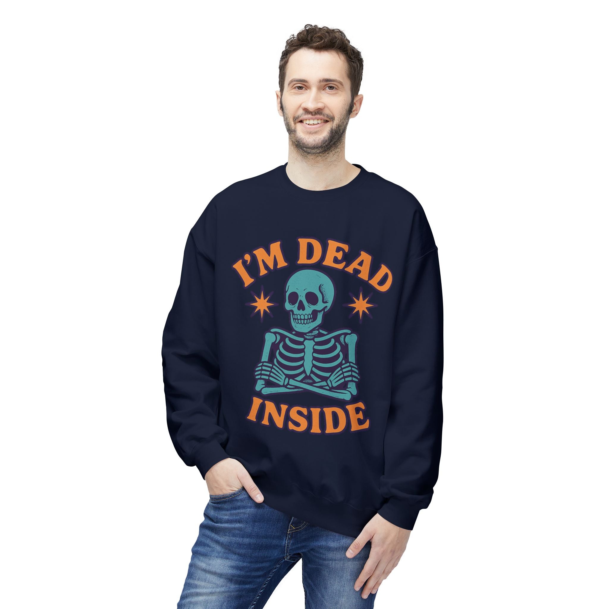 I'm Dead Inside 1 - Crewneck Unisex Sweatshirt - Cozy Halloween Apparel