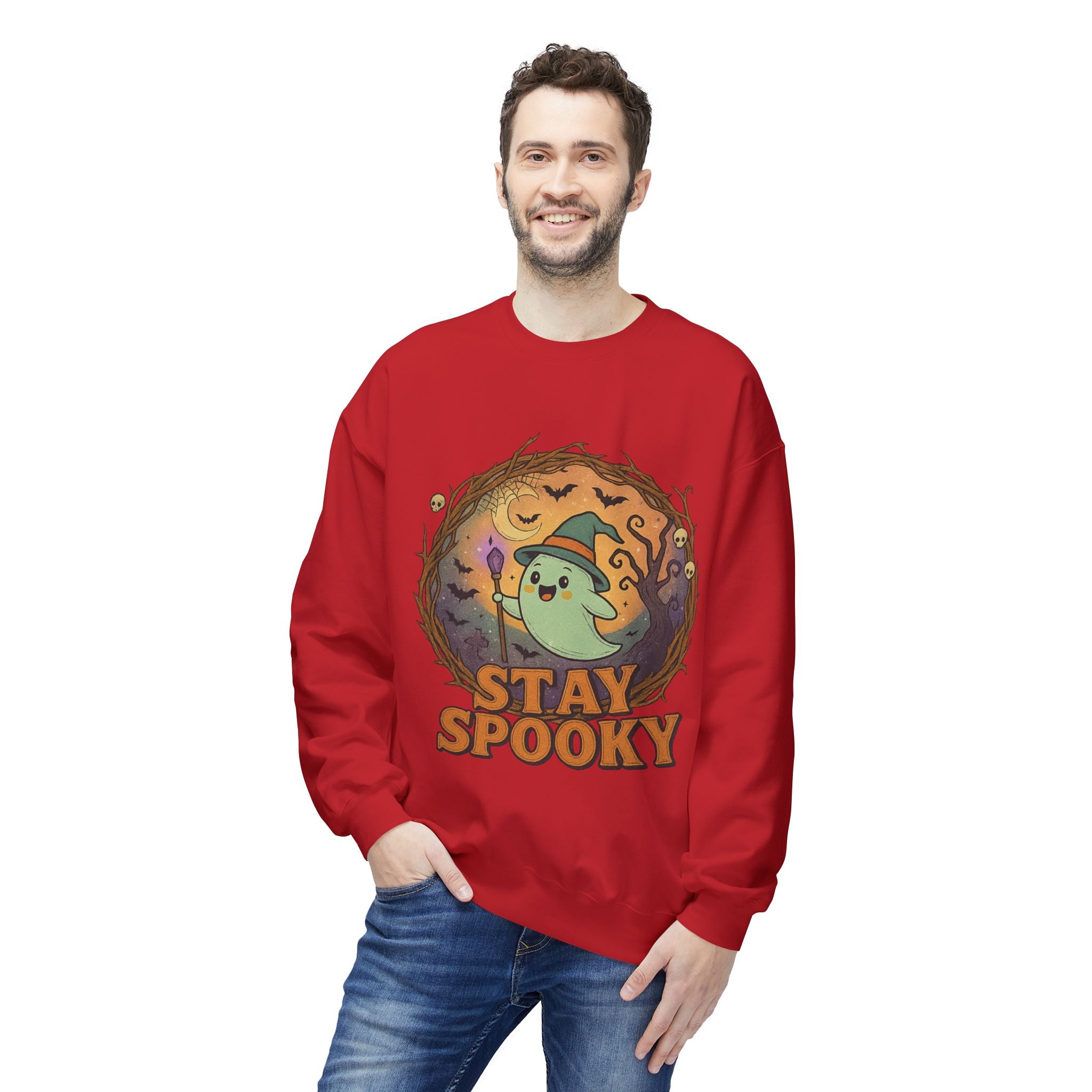 Stay Spooky 2 - Crewneck Unisex Sweatshirt - Cozy Halloween Apparel