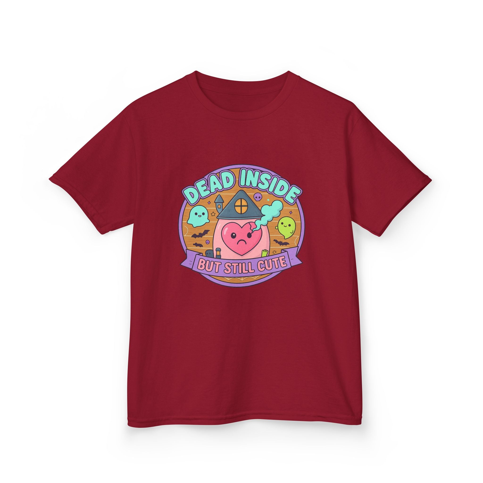 Dead Inside But Still Cute - Cute Kids Heavy Cotton Tee ,  Fun Graphic Tee for Kids