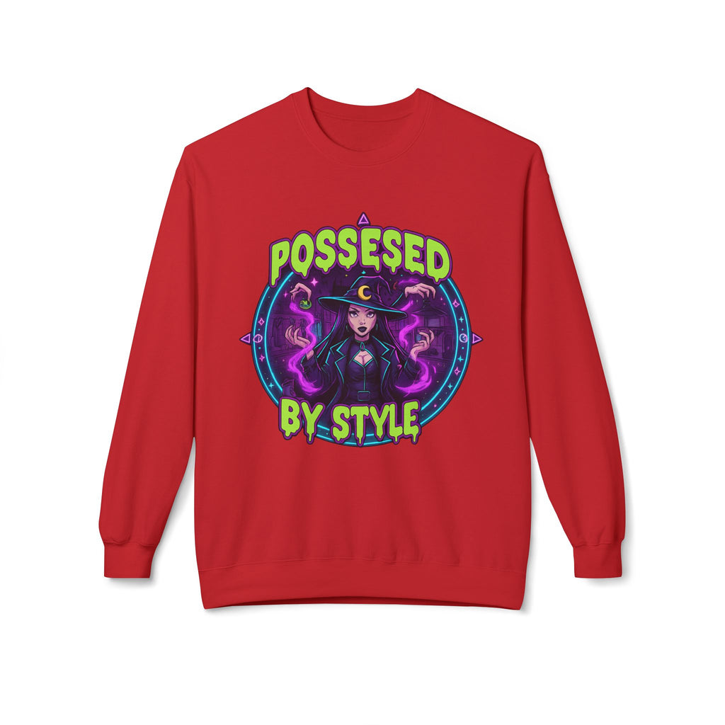 Possessed by Style 2 - Crewneck Unisex Sweatshirt - Cozy Halloween Apparel