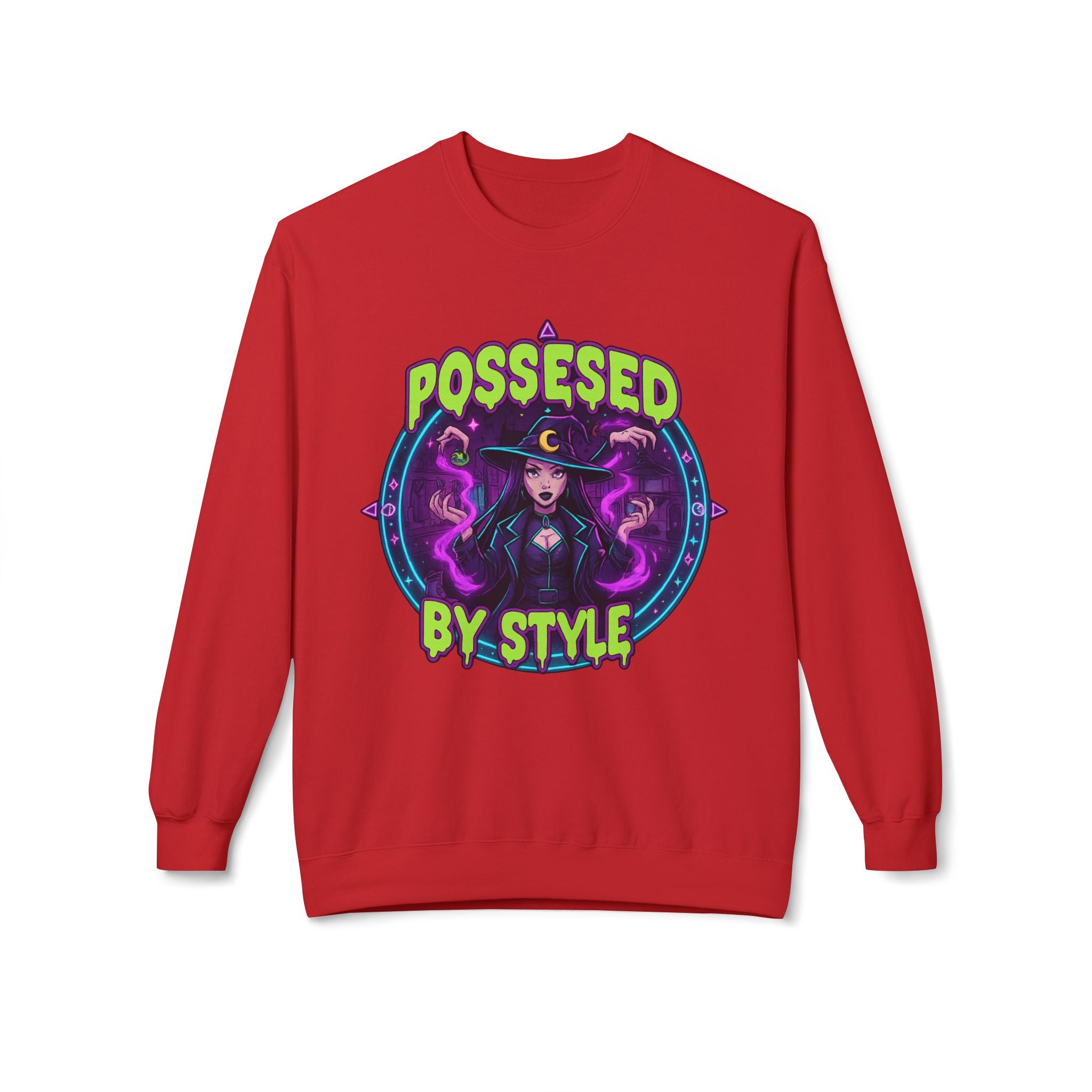 Possessed by Style 2 - Crewneck Unisex Sweatshirt - Cozy Halloween Apparel