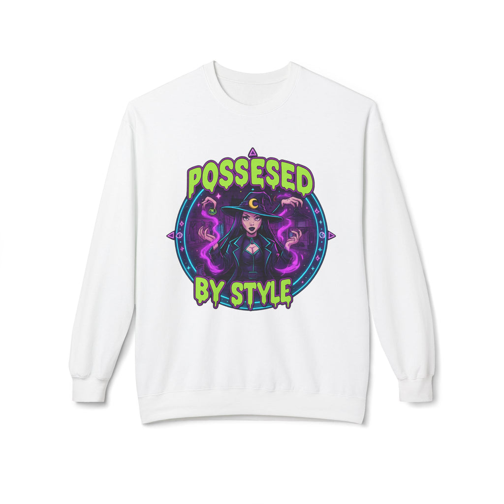 Possessed by Style 2 - Crewneck Unisex Sweatshirt - Cozy Halloween Apparel