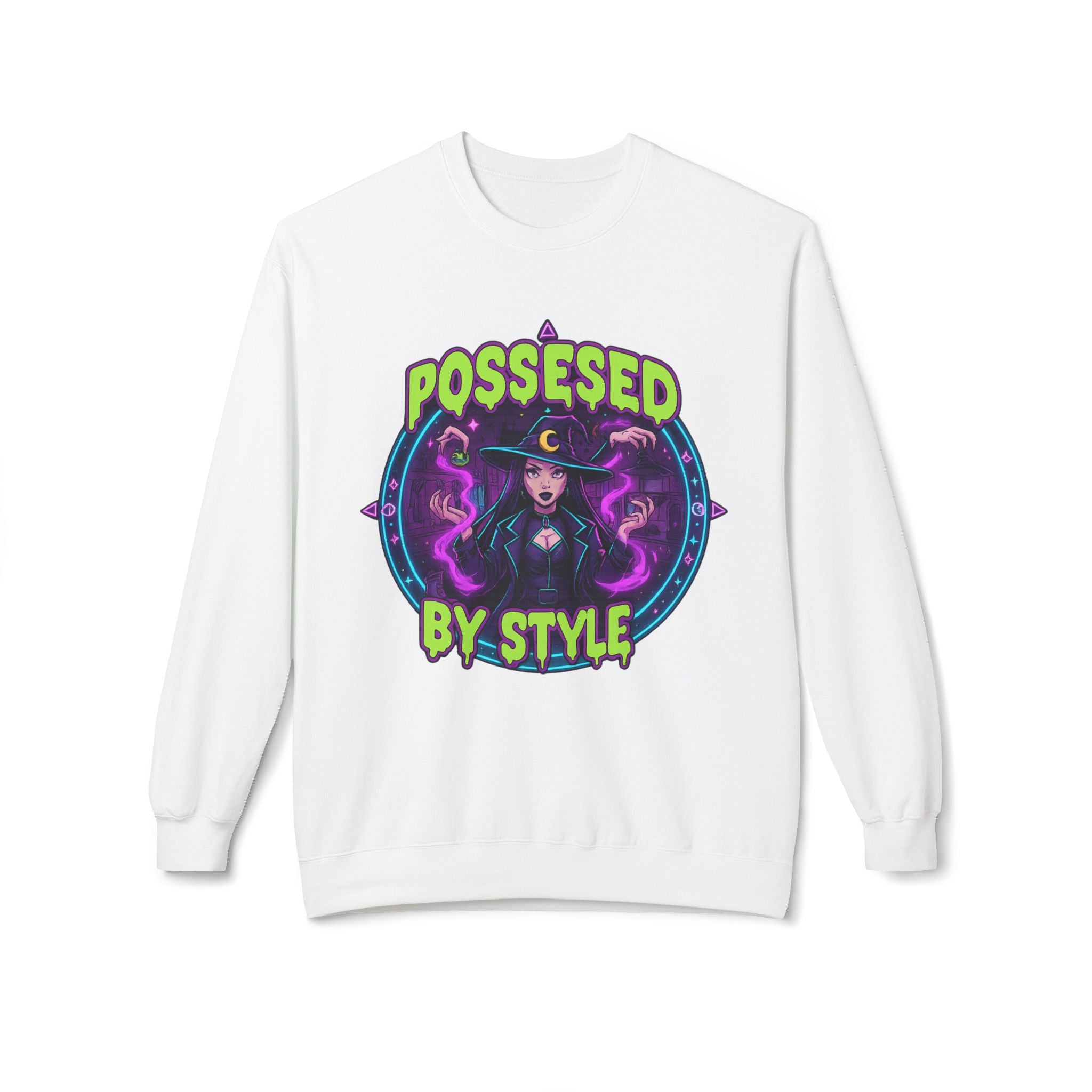 Possessed by Style 2 - Crewneck Unisex Sweatshirt - Cozy Halloween Apparel