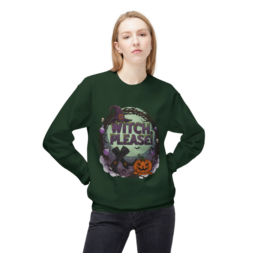 Witch, Please! 1 - Crewneck Unisex Sweatshirt - Cozy Halloween Apparel